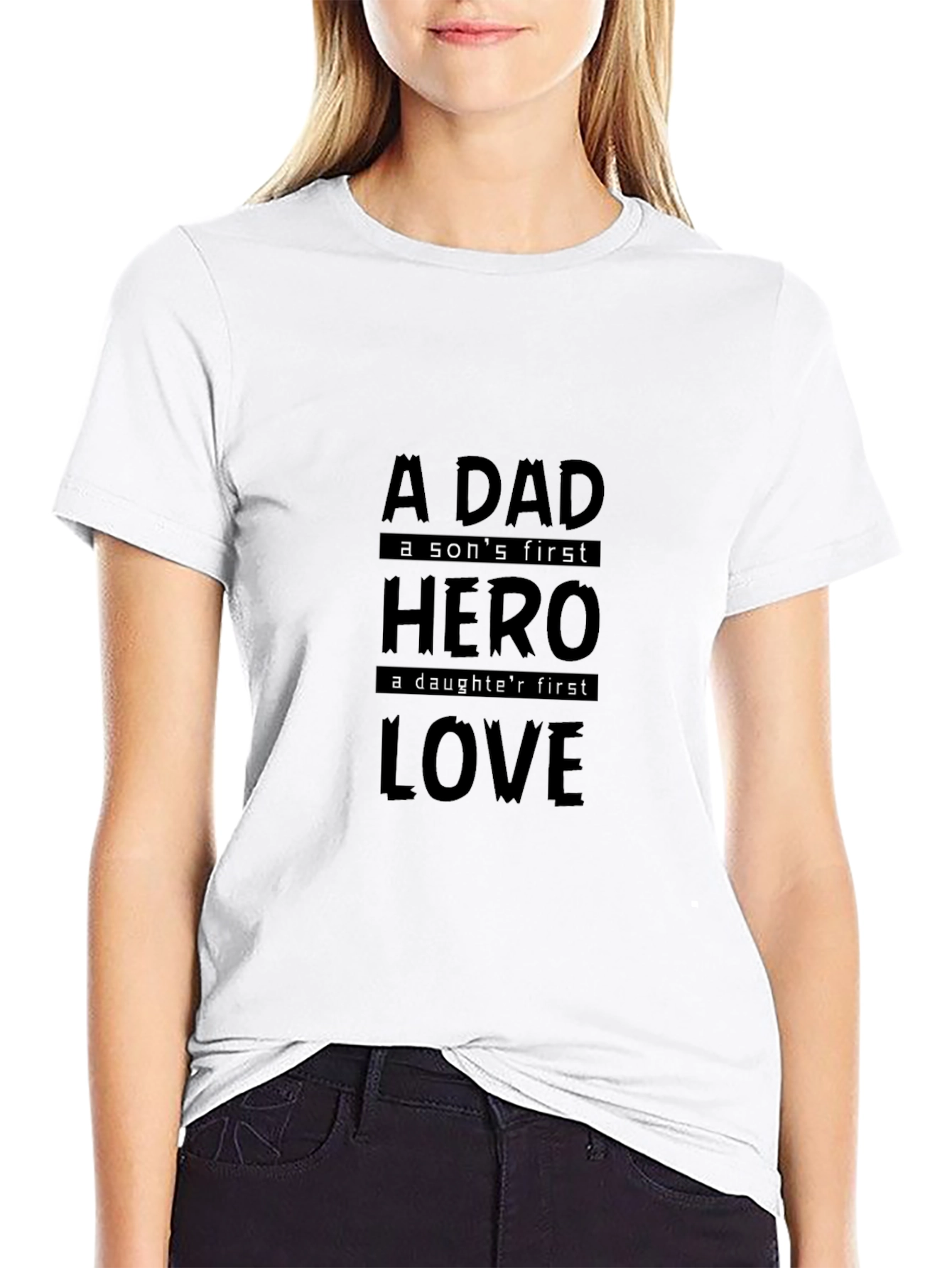 A Dad Hero Love Mens Black T-Shirt