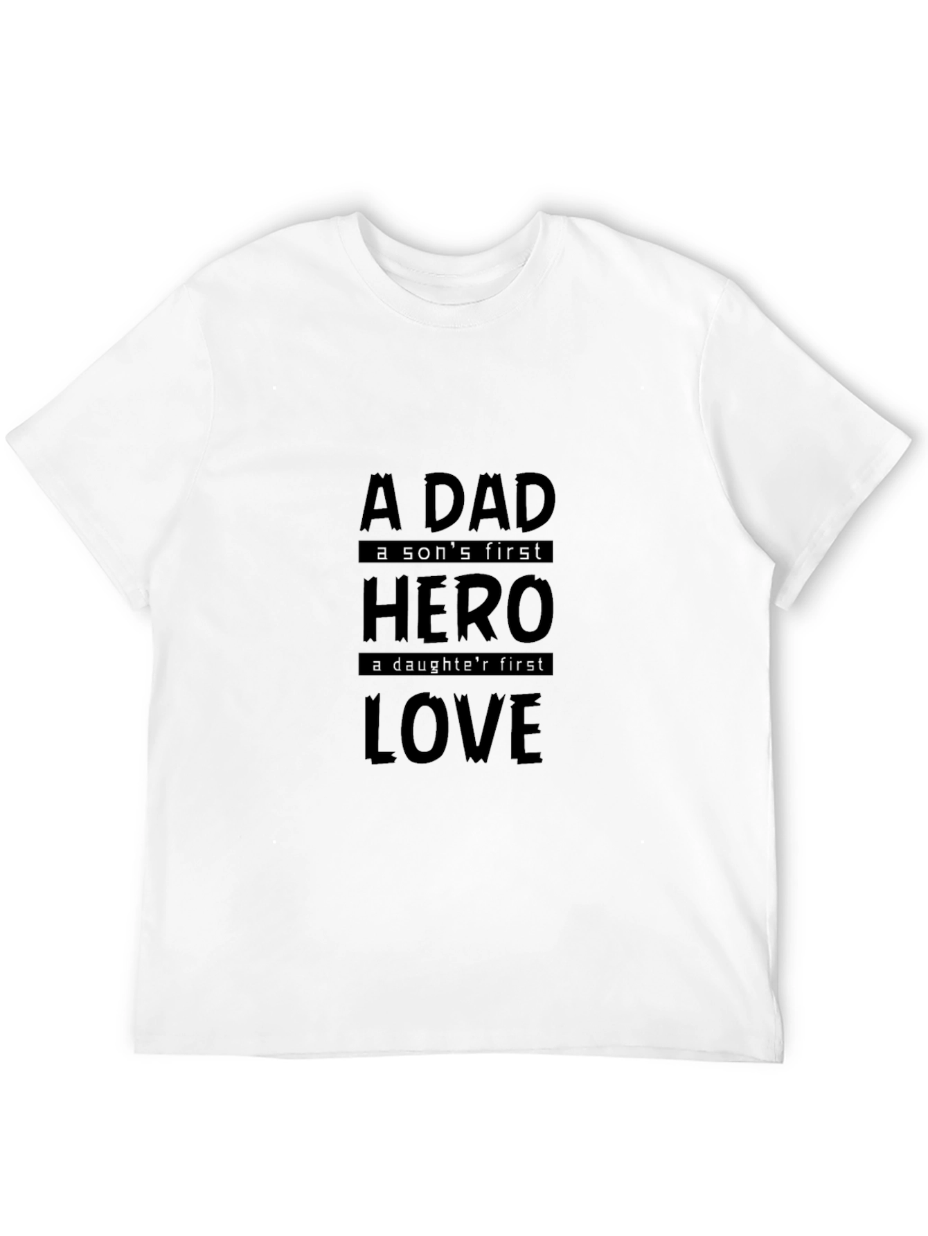 A Dad Hero Love Mens Black T-Shirt
