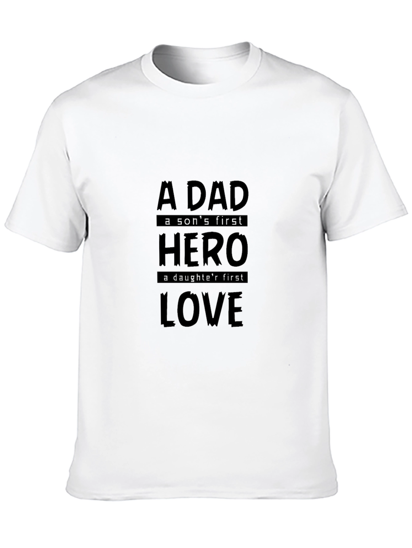 A Dad Hero Love Mens Black T-Shirt