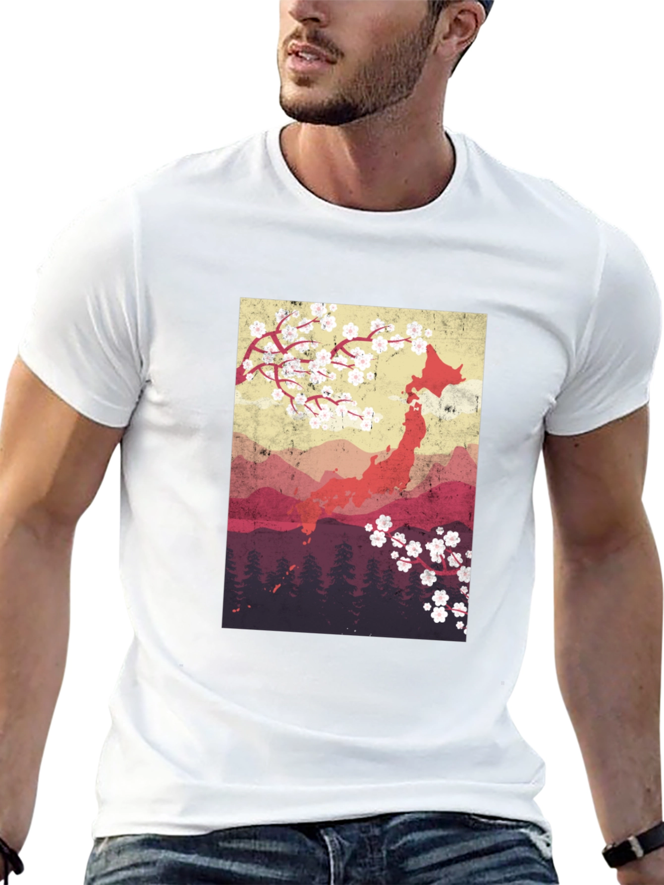 Japan Cherry Blossom Graphic Tee