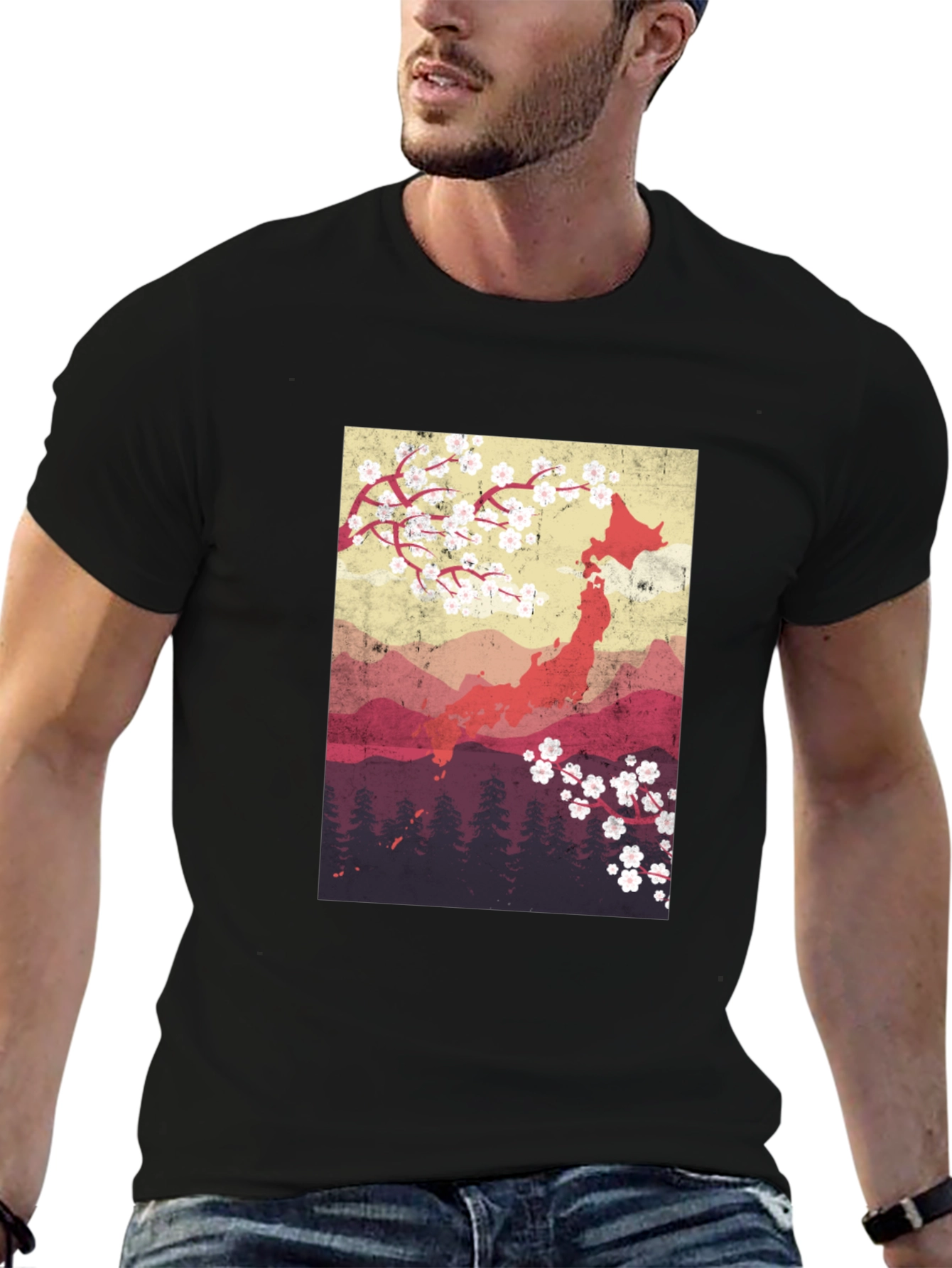 Japan Cherry Blossom Graphic Tee