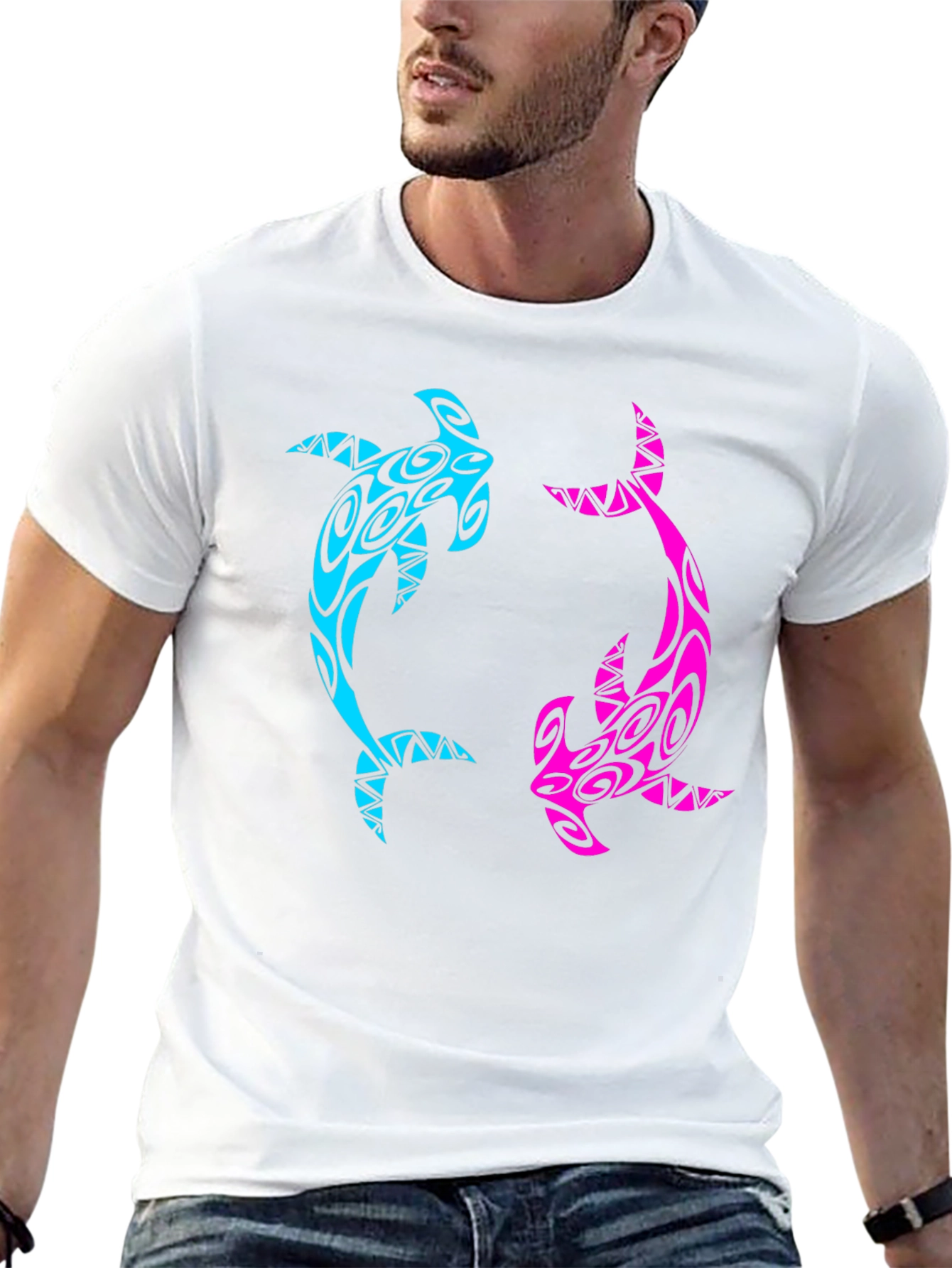 Hammerhead Tribal Graphic T-Shirt