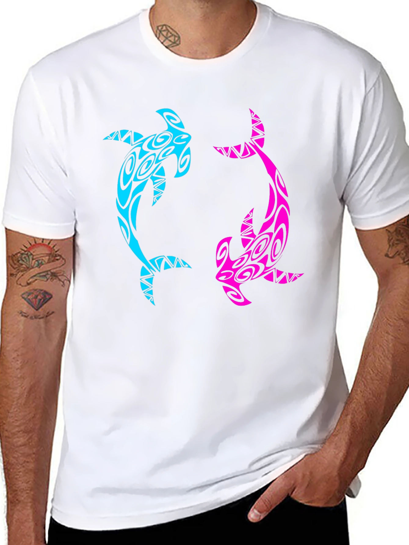 Hammerhead Tribal Graphic T-Shirt
