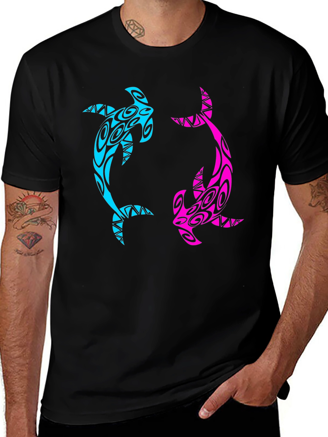 Hammerhead Tribal Graphic T-Shirt