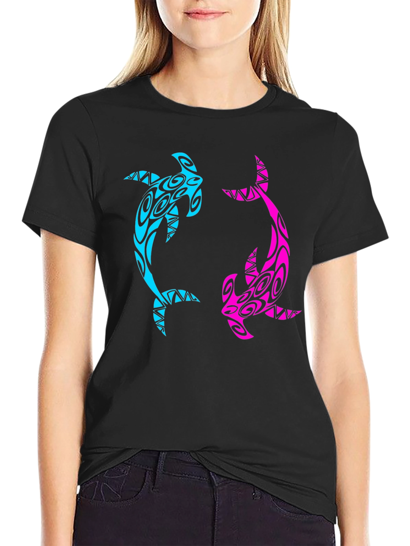 Hammerhead Tribal Graphic T-Shirt