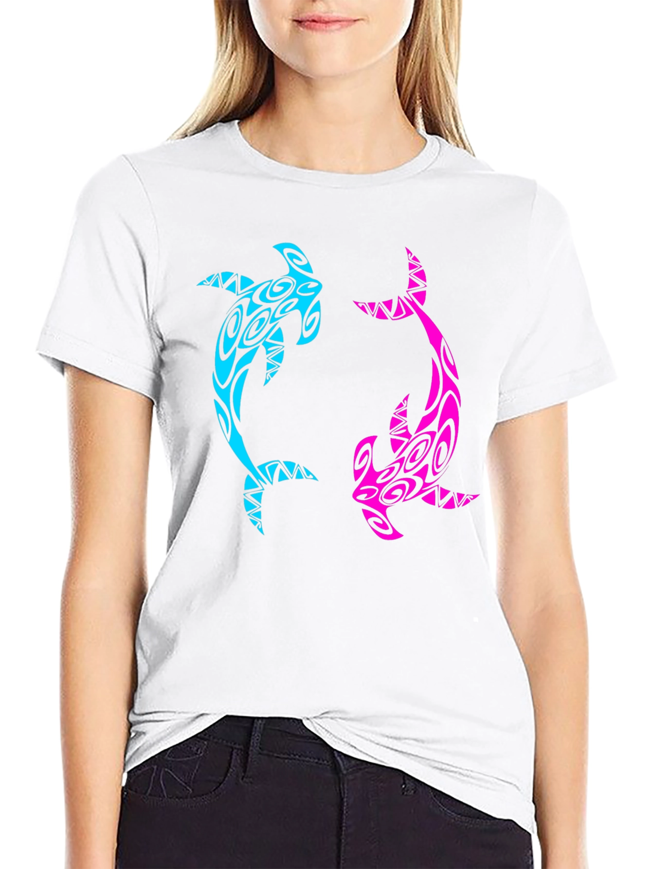 Hammerhead Tribal Graphic T-Shirt