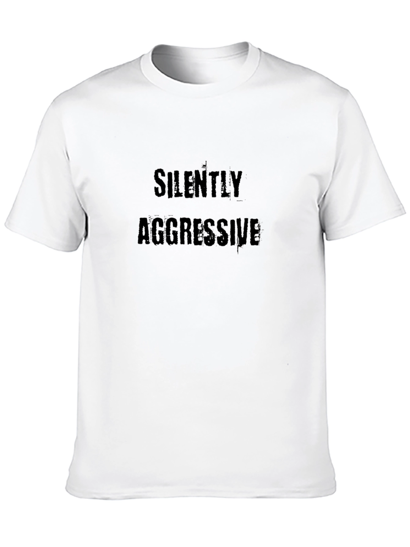 Silently Aggressive Black Graphic Tee