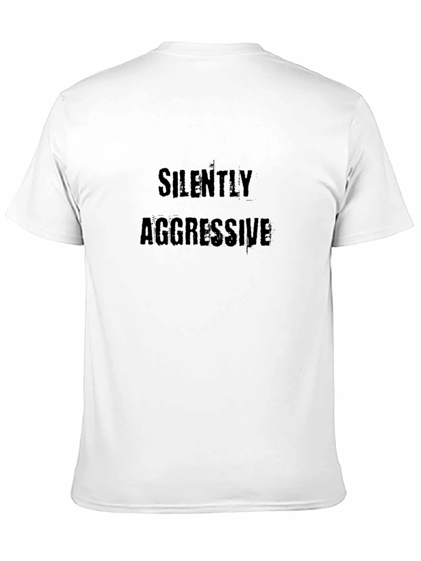 Silently Aggressive Black Graphic Tee