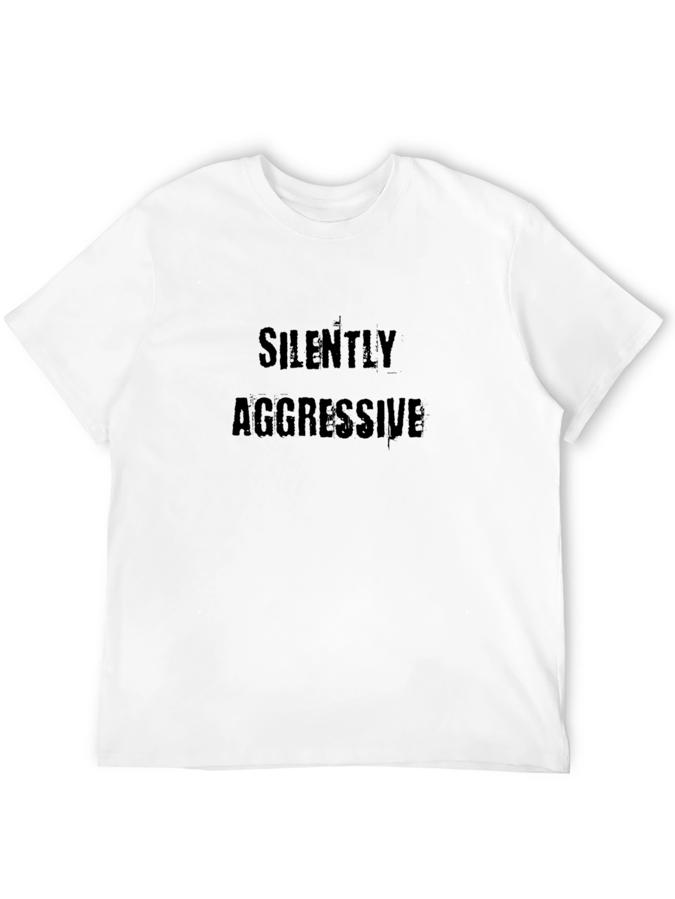 Silently Aggressive Black Graphic Tee
