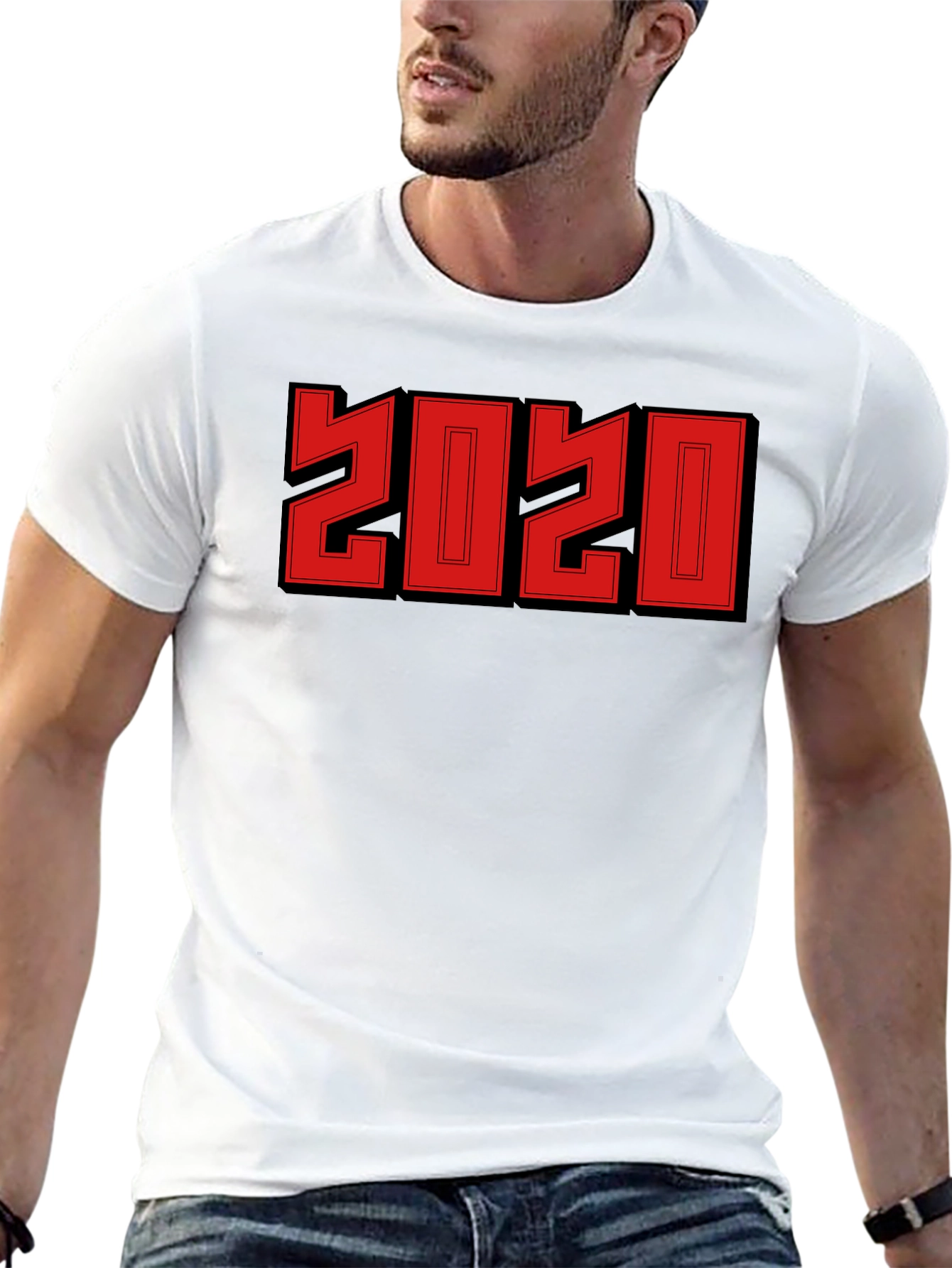 2020 Retro Style Graphic Tee - Black