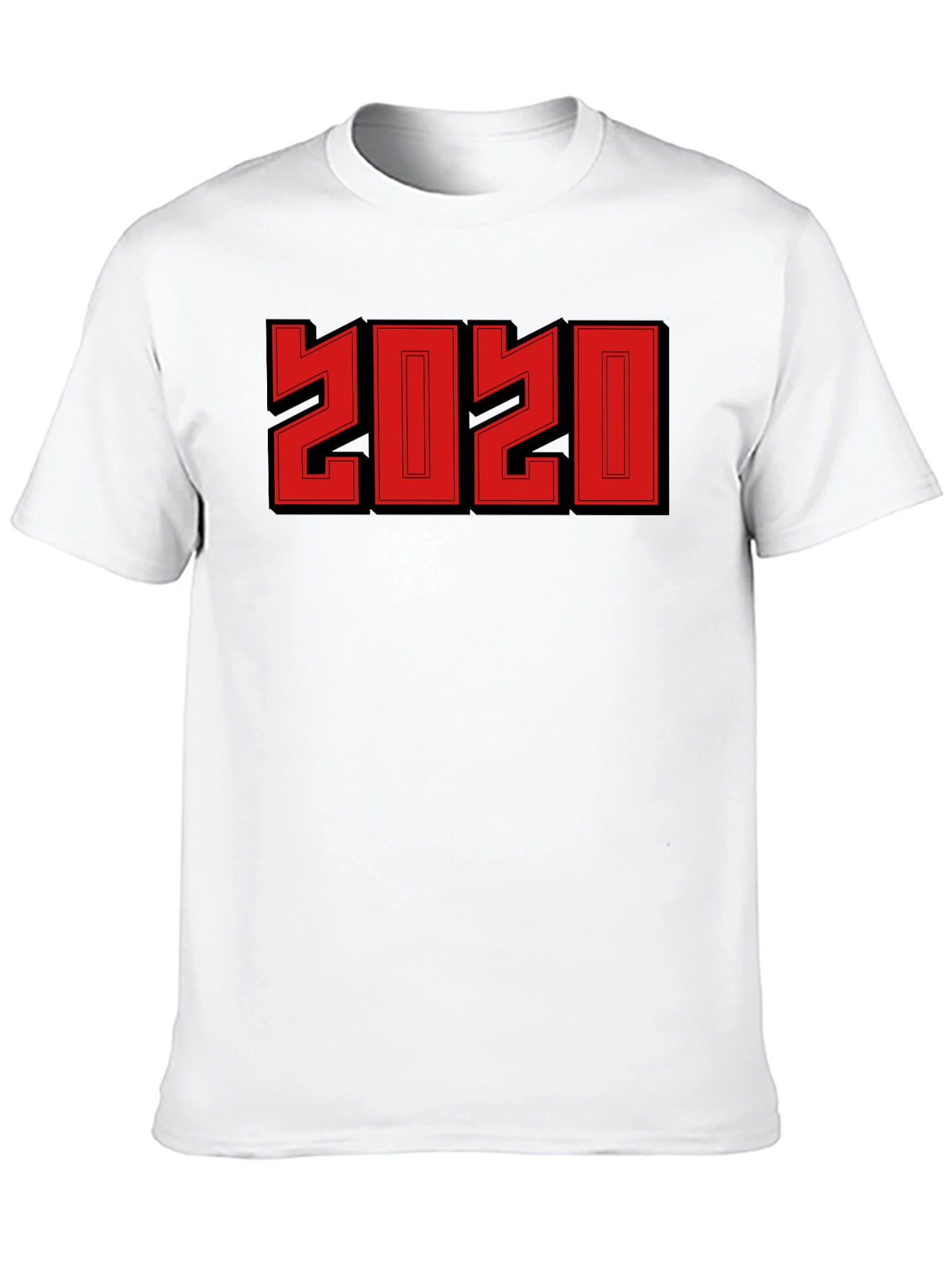 2020 Retro Style Graphic Tee - Black