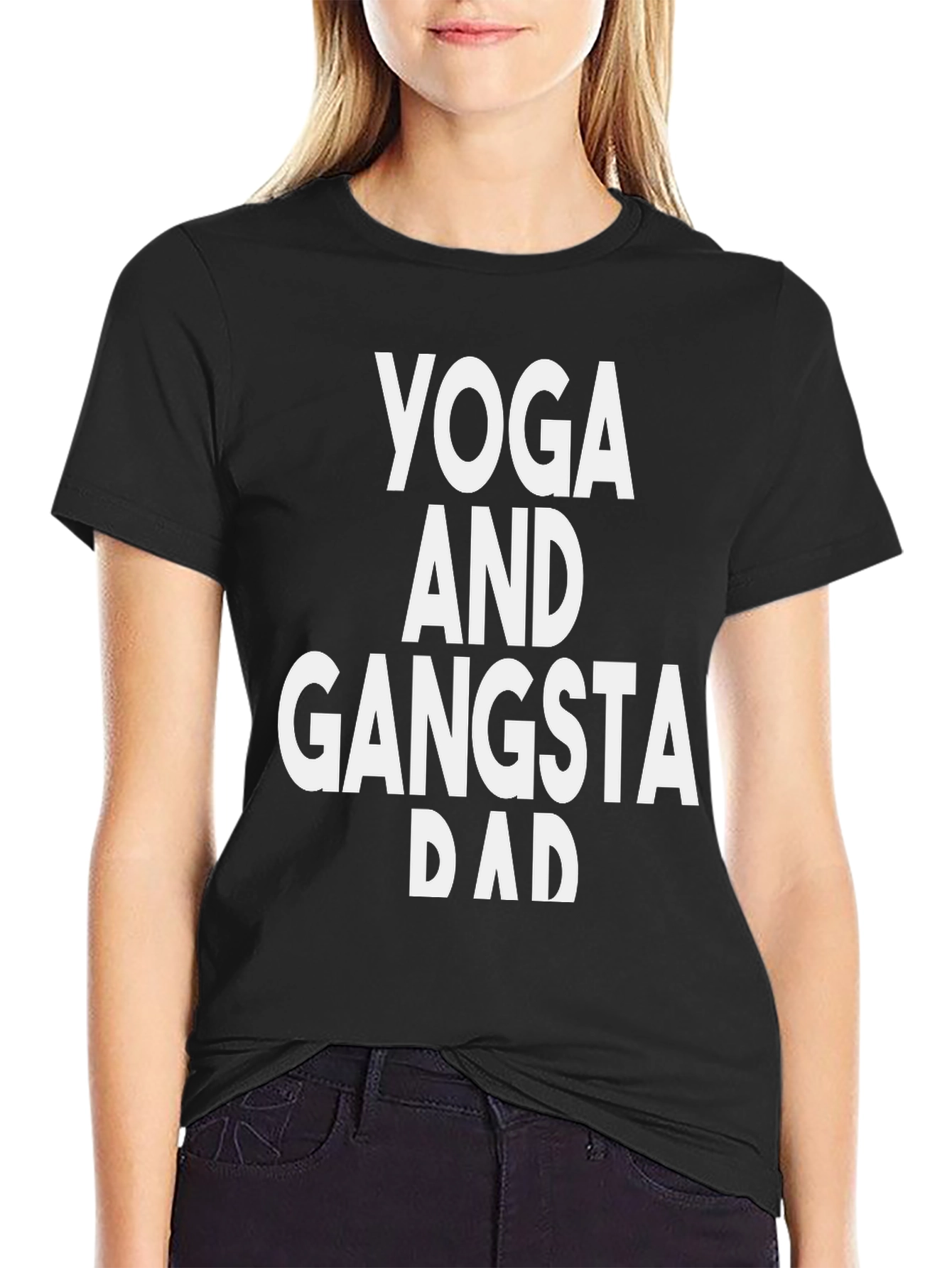 Yoga and Gangsta Dad Funny T-Shirt
