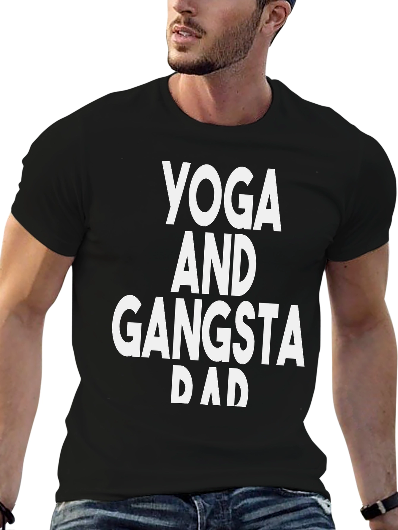 Yoga and Gangsta Dad Funny T-Shirt