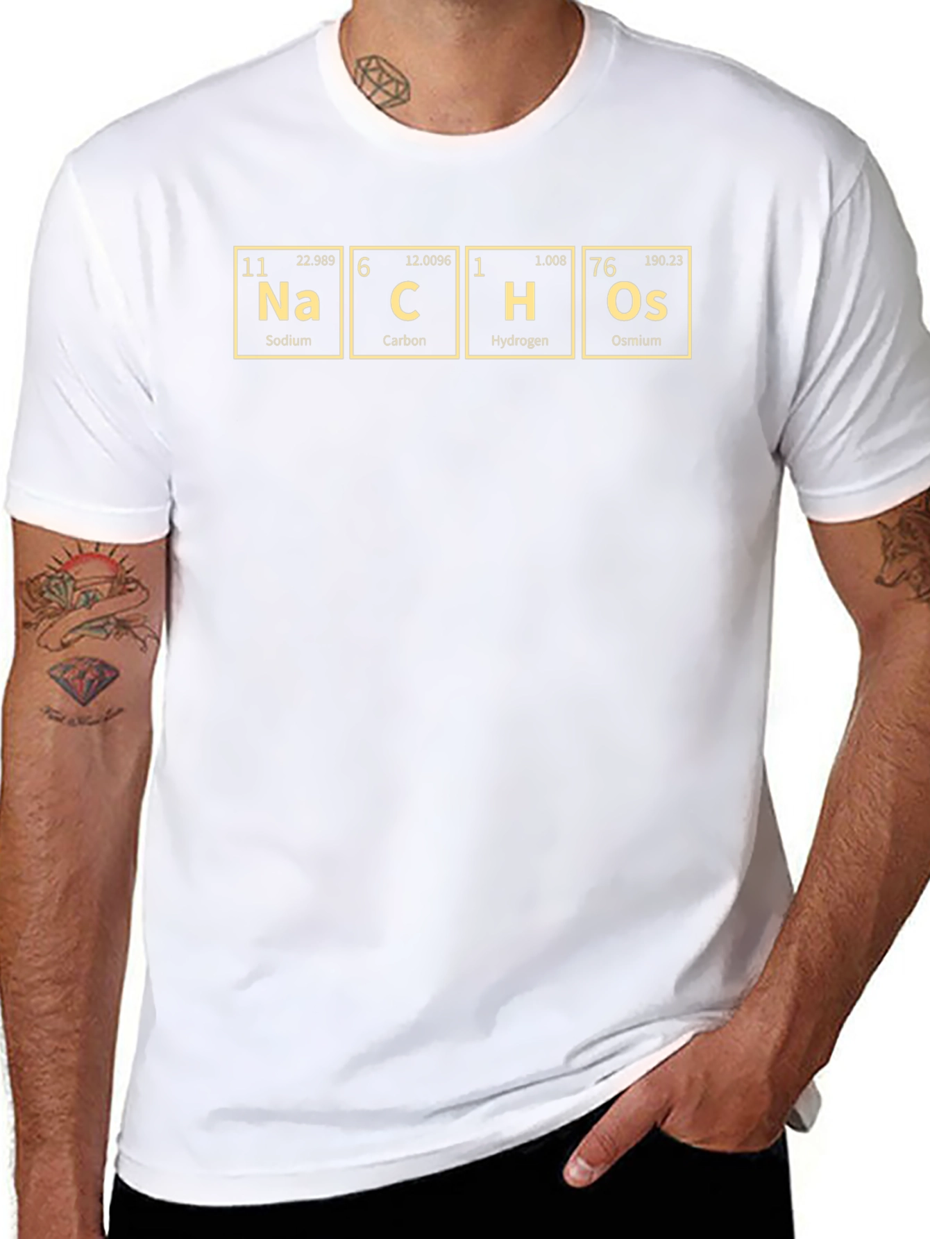 Nacho Elements T-Shirt: Sodium Carbon Hydrogen Osmium