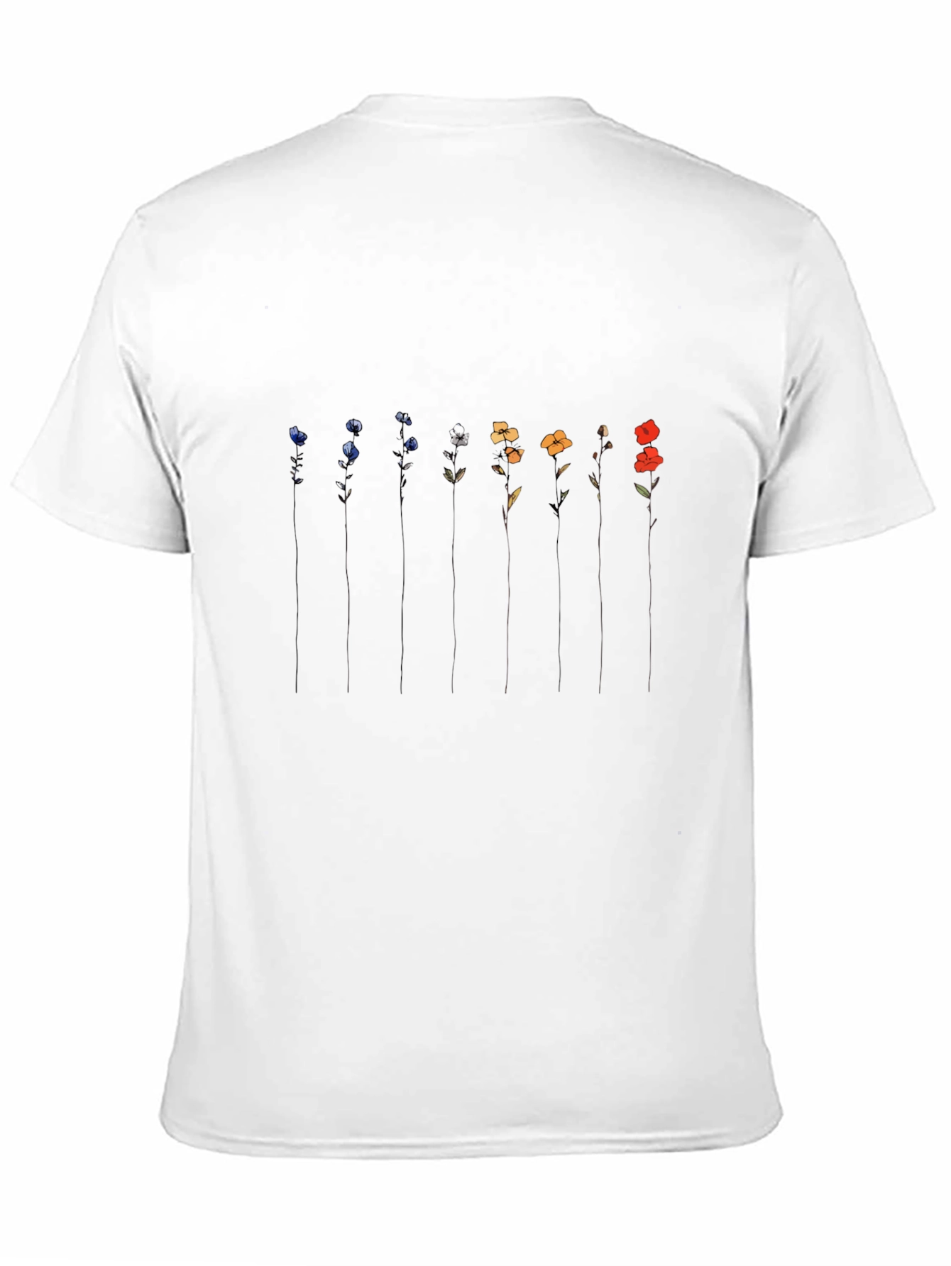 Floral Spectrum Black T-Shirt