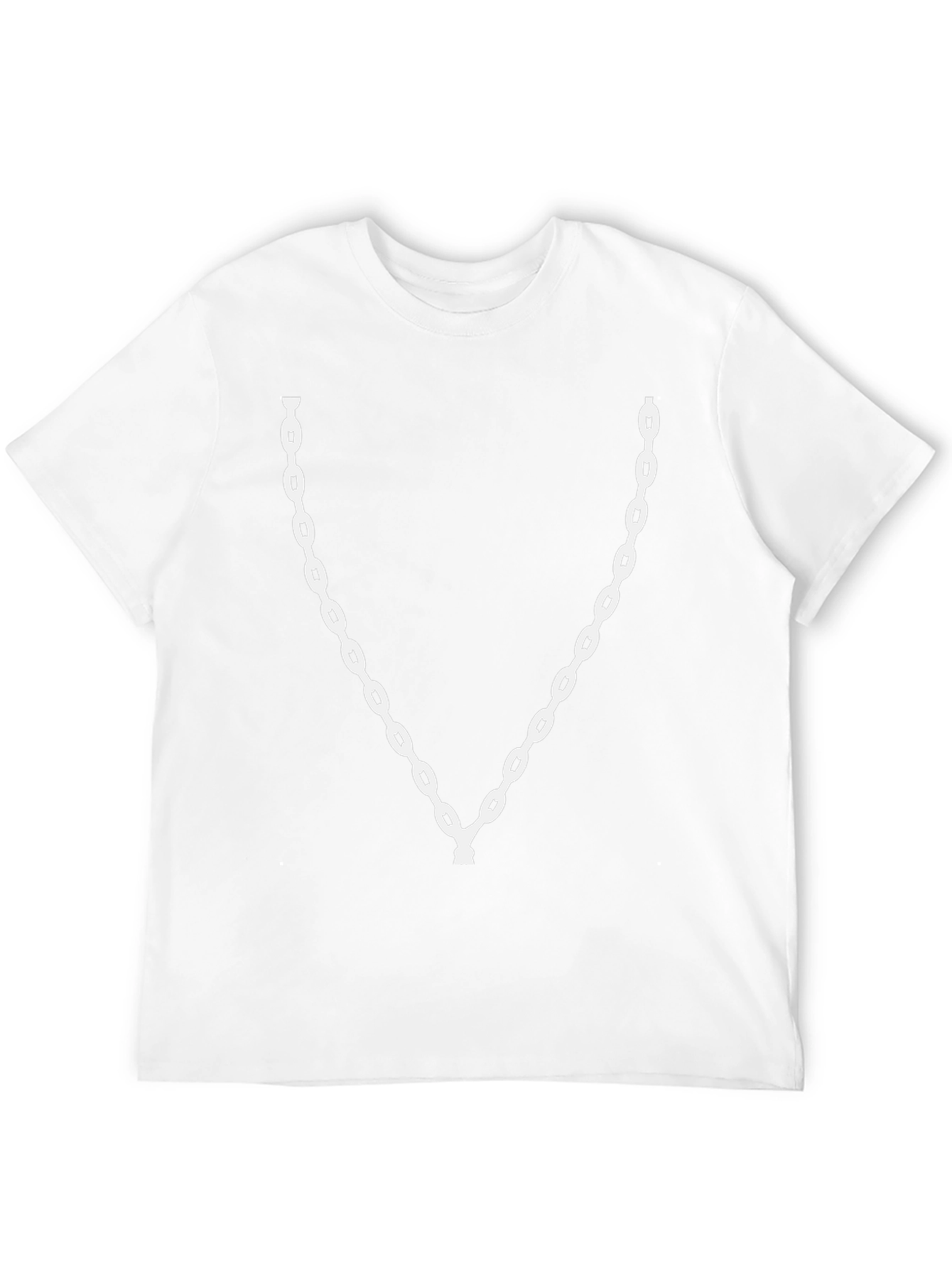 Mens Novelty Chain Print Black T-Shirt
