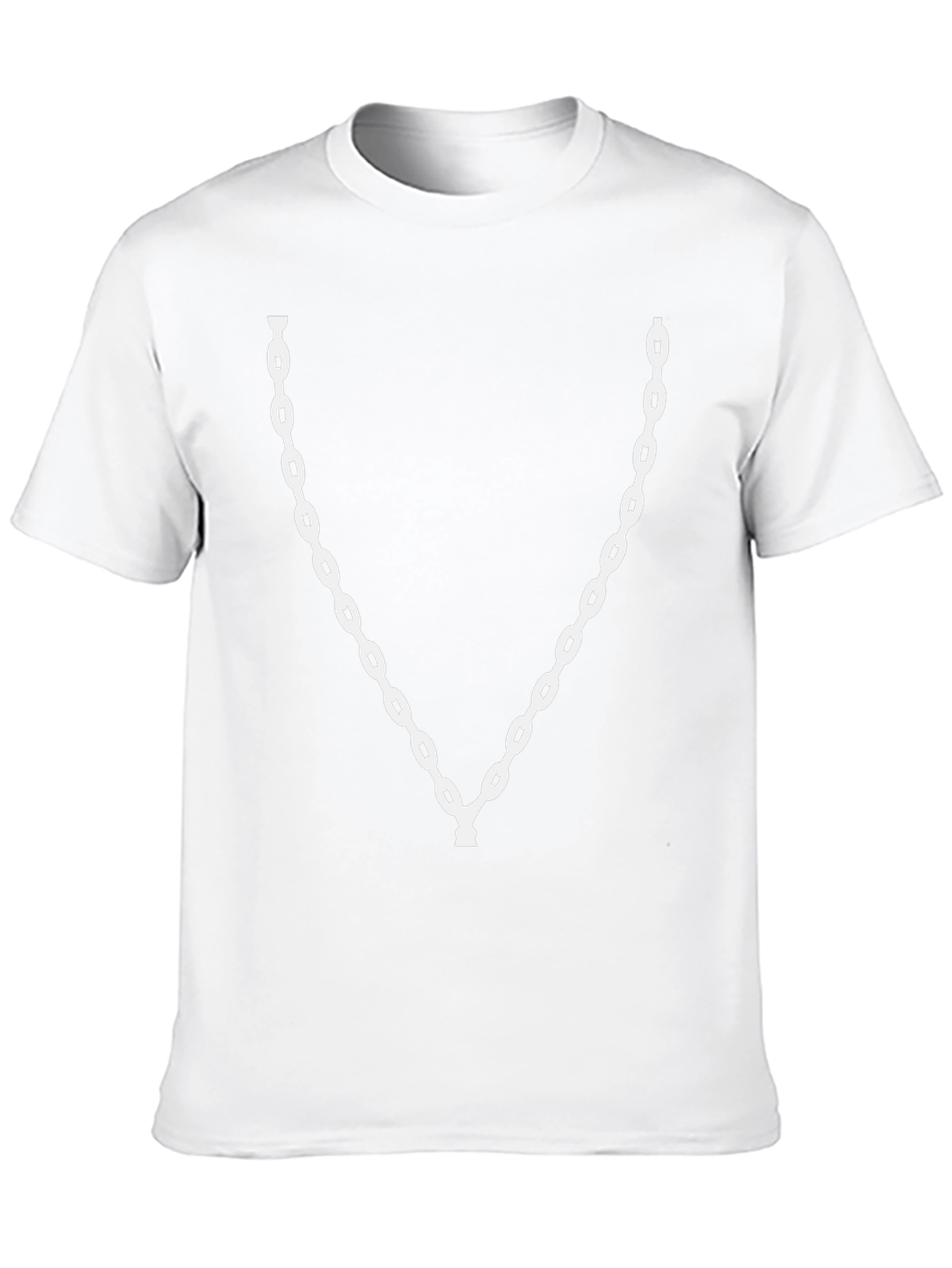 Mens Novelty Chain Print Black T-Shirt