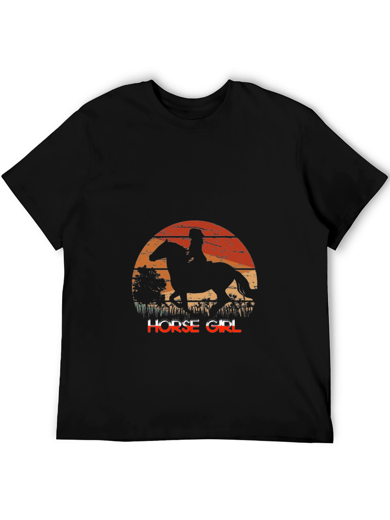 Horse Girl Sunset Graphic Tee
