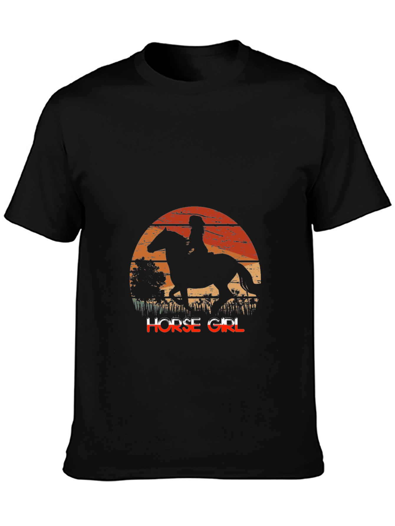 Horse Girl Sunset Graphic Tee