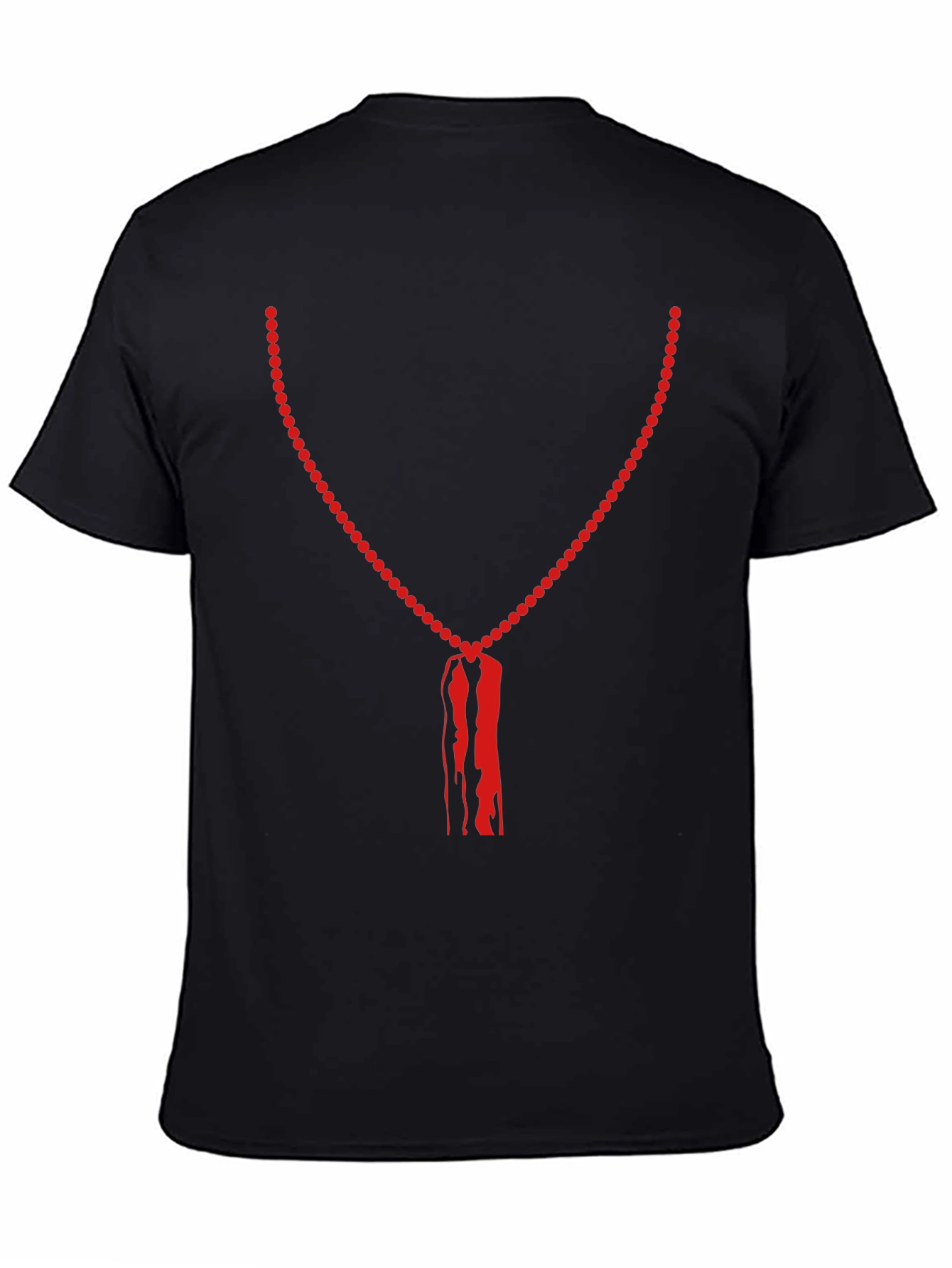 Unique Bead Necklace Graphic Print Tee
