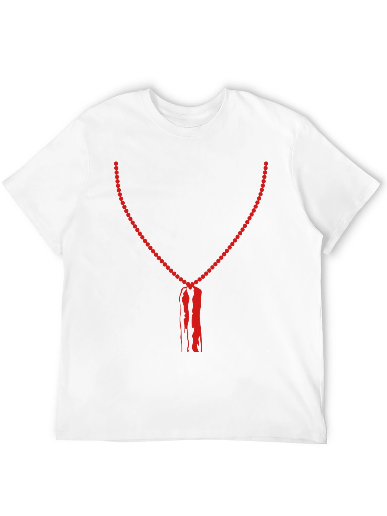 Unique Bead Necklace Graphic Print Tee