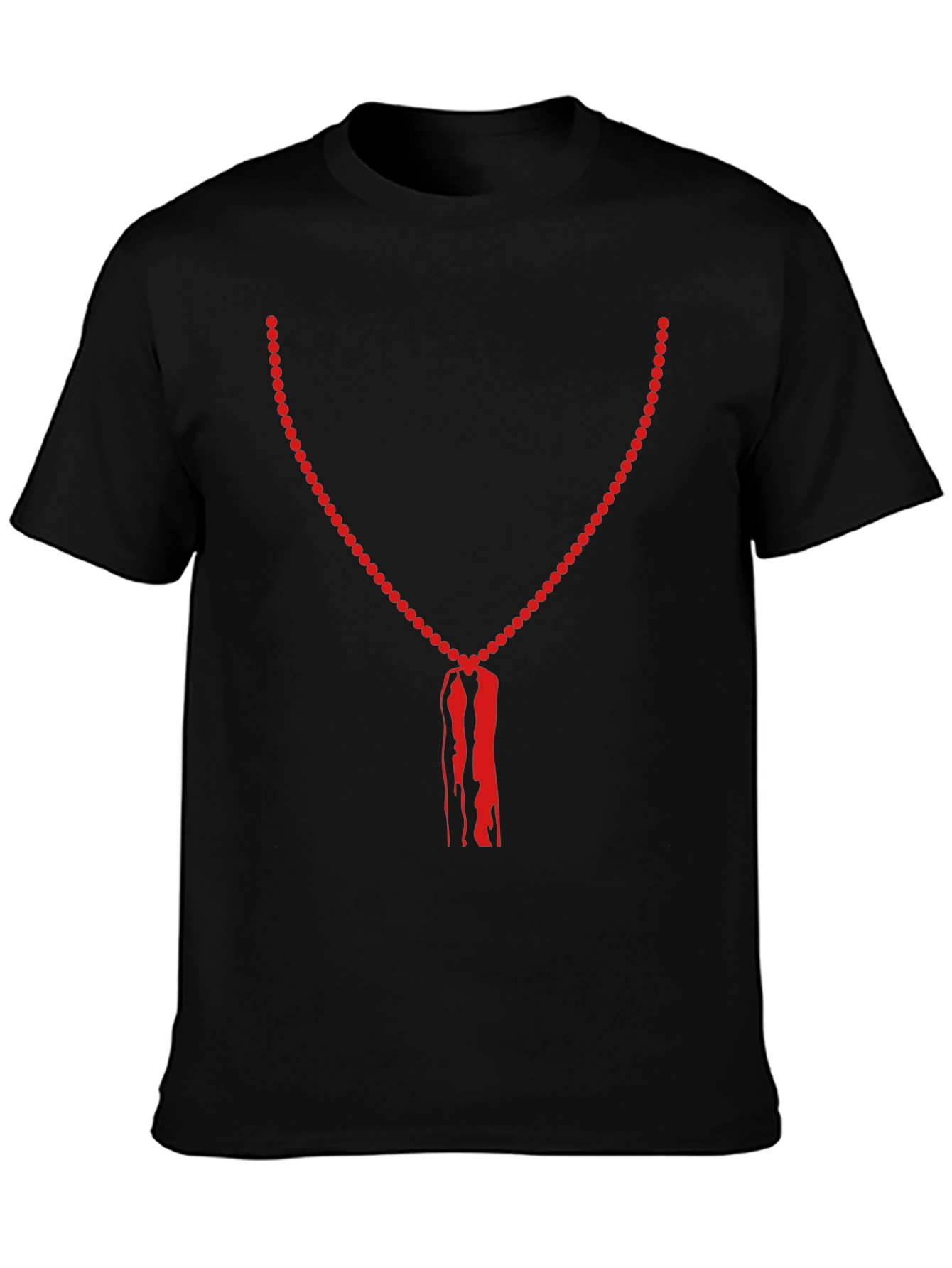 Unique Bead Necklace Graphic Print Tee