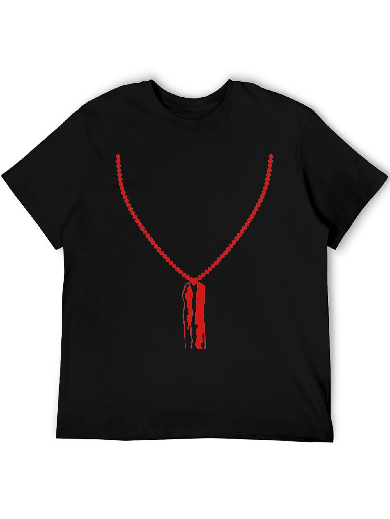 Unique Bead Necklace Graphic Print Tee