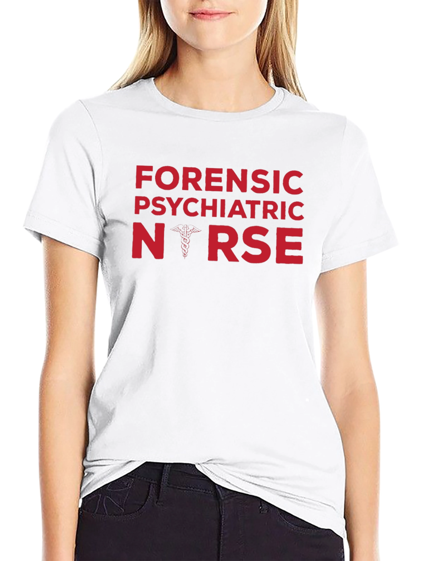 Forensic Psychiatric Nurse T-Shirt - Caduceus Design