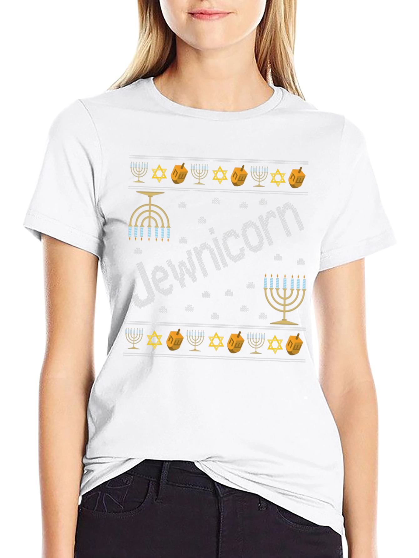 Jewnicorn Hanukkah T-Shirt Holiday Celebration