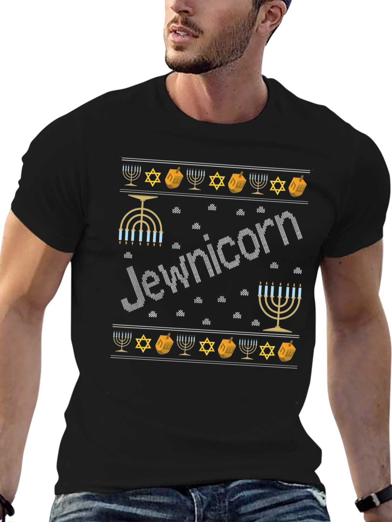 Jewnicorn Hanukkah T-Shirt Holiday Celebration
