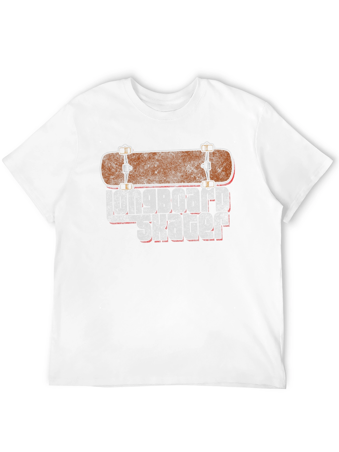 Longboard Skater Graphic Black T-Shirt