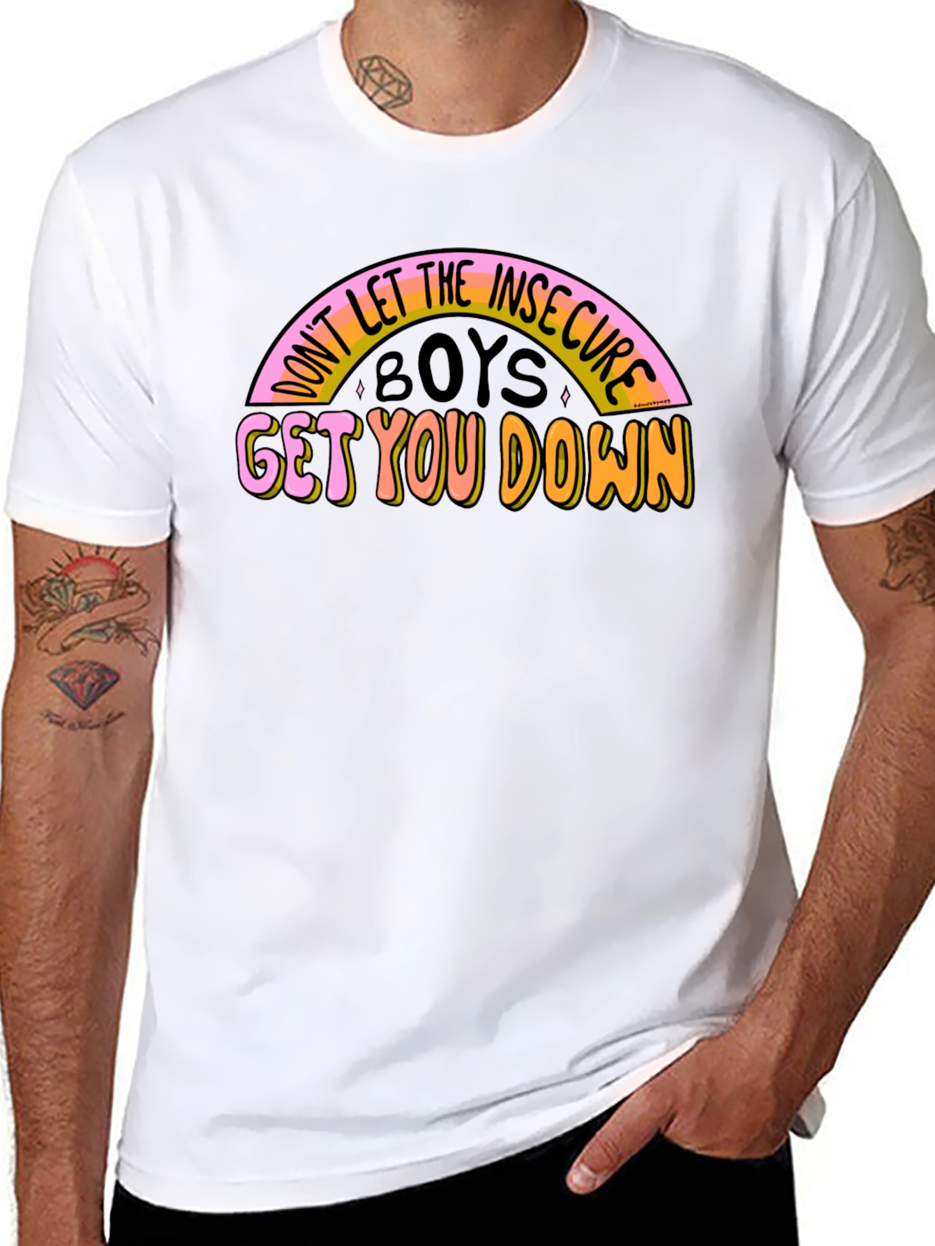 Insecure Boys Graphic Tee - Positive Message