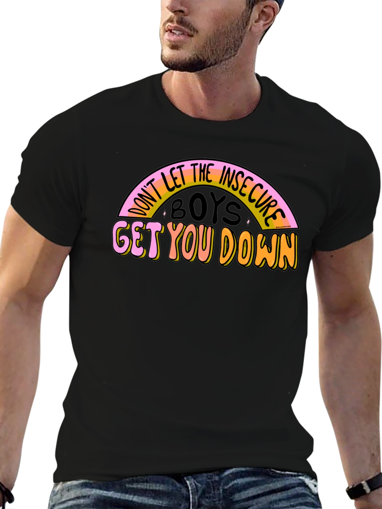 Insecure Boys Graphic Tee - Positive Message