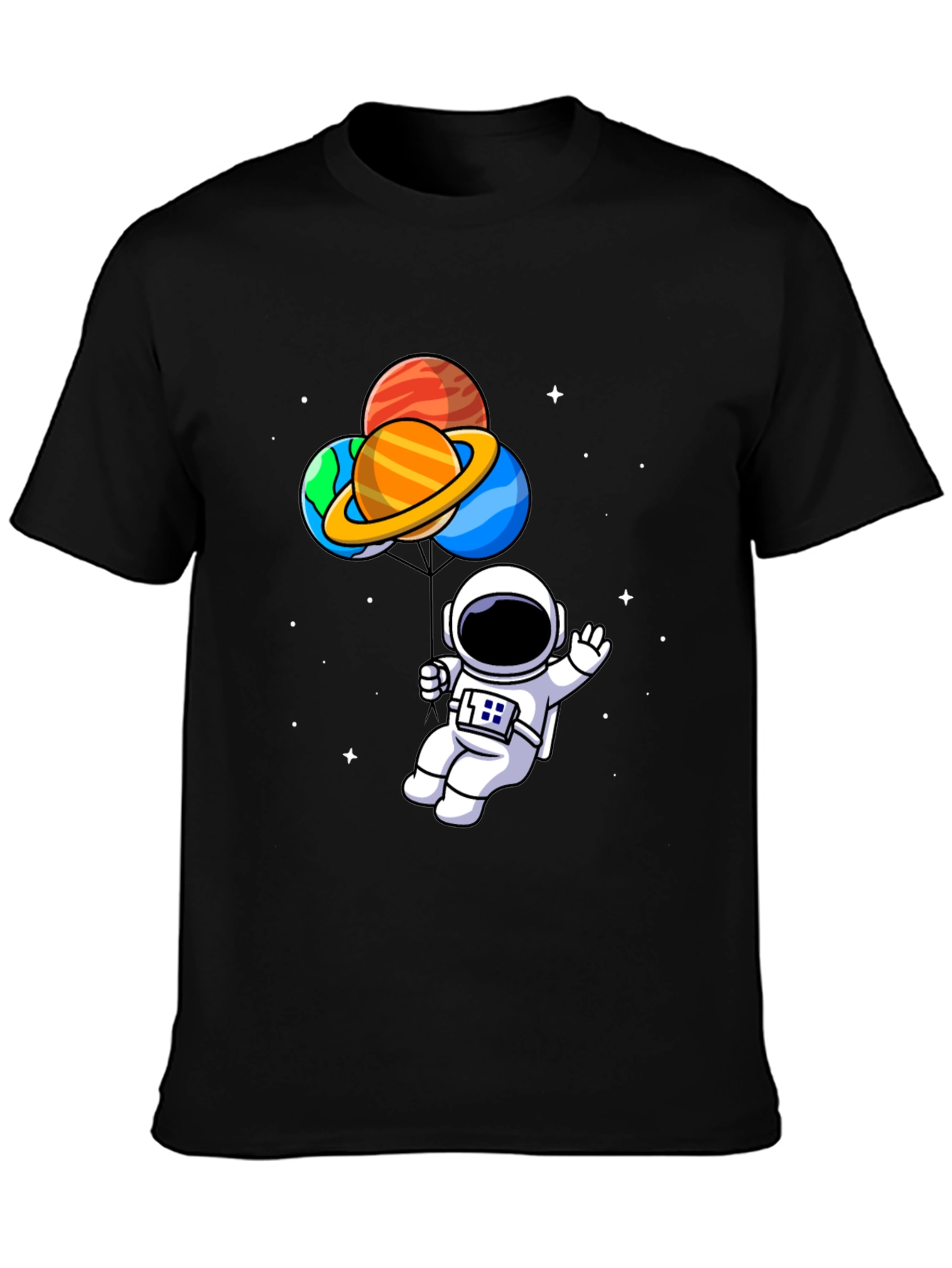 Astronaut Space Planets Graphic T-Shirt