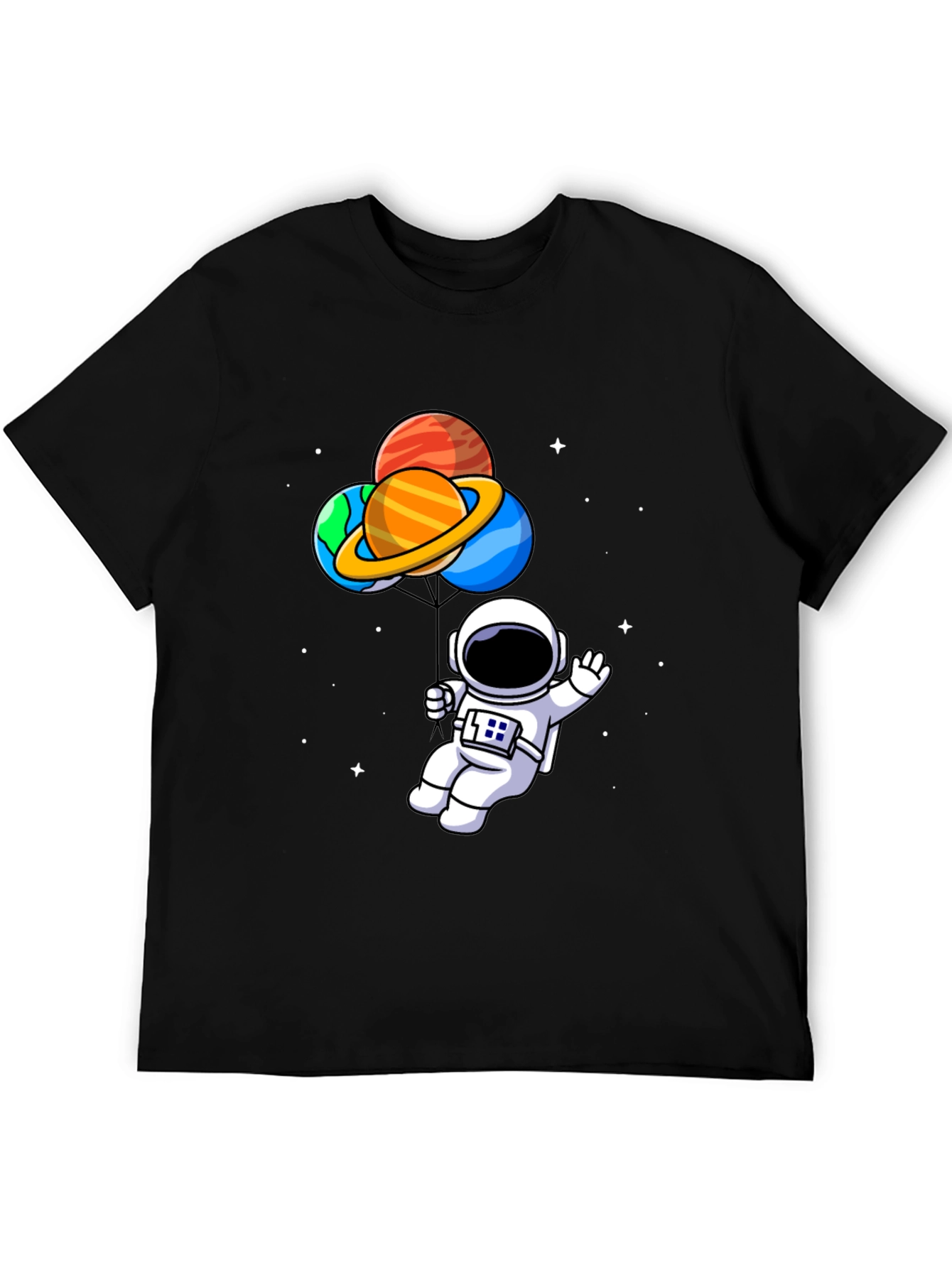Astronaut Space Planets Graphic T-Shirt