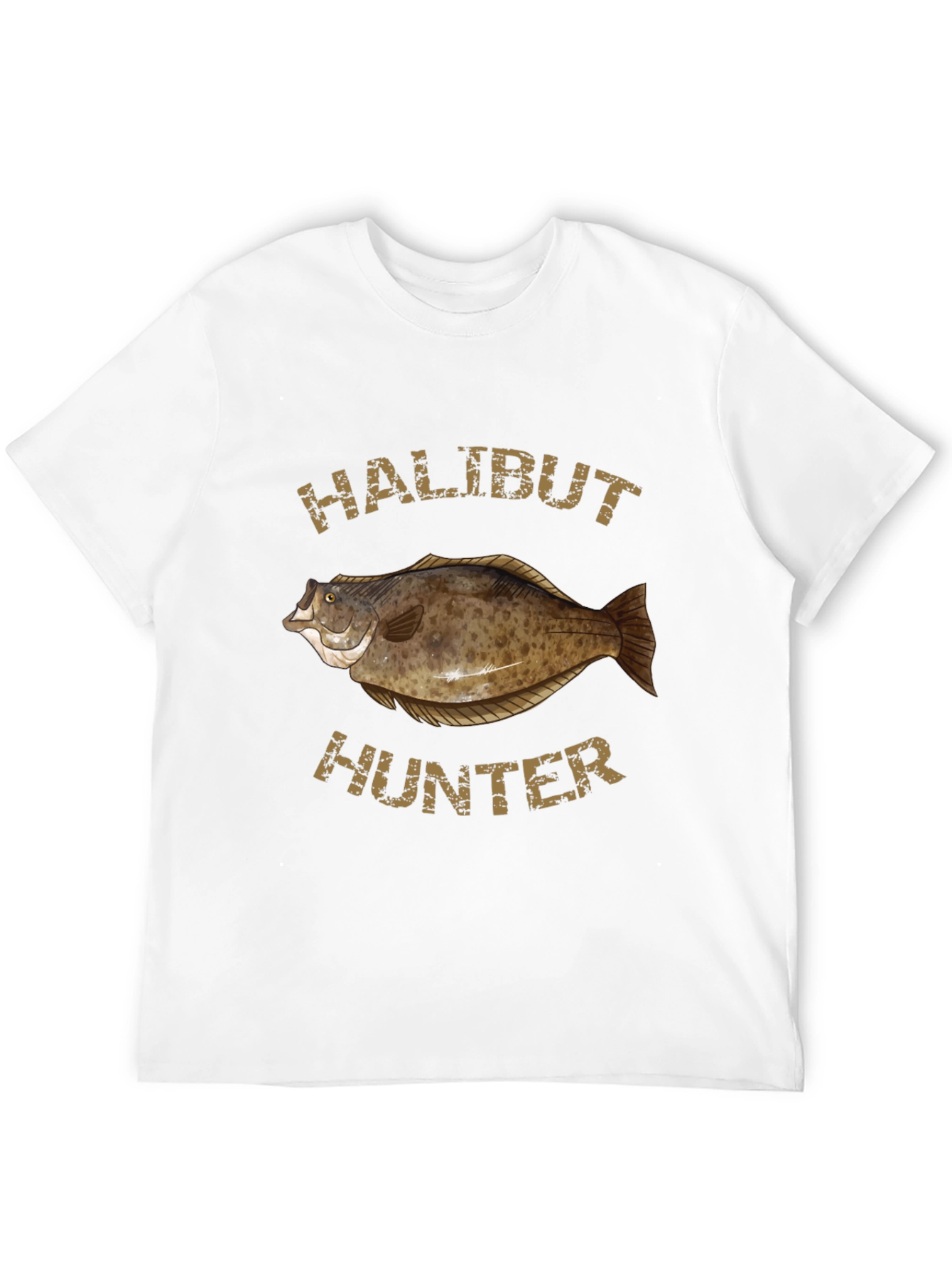 Halibut Hunter Black T-Shirt: Fishing Apparel