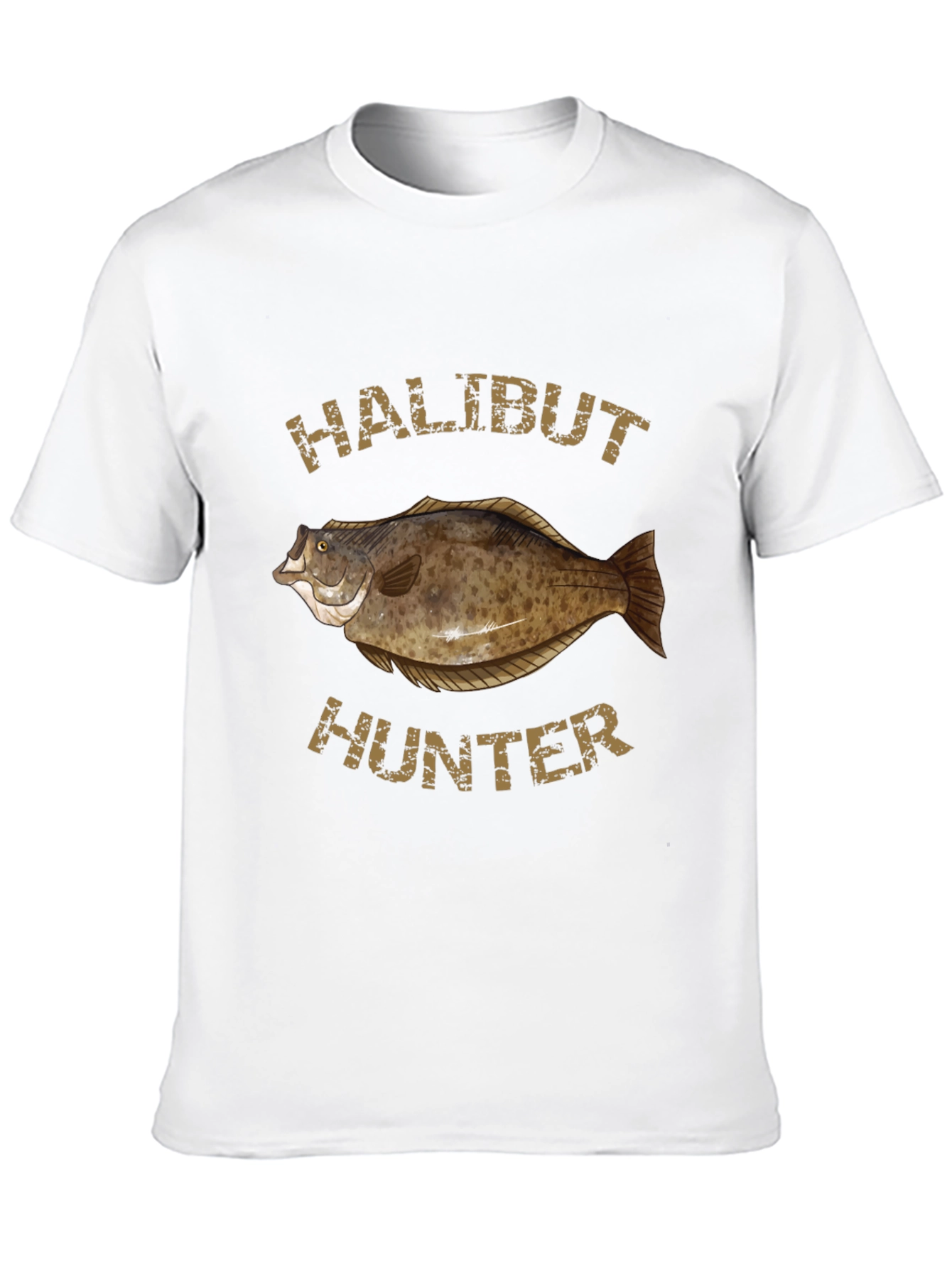 Halibut Hunter Black T-Shirt: Fishing Apparel