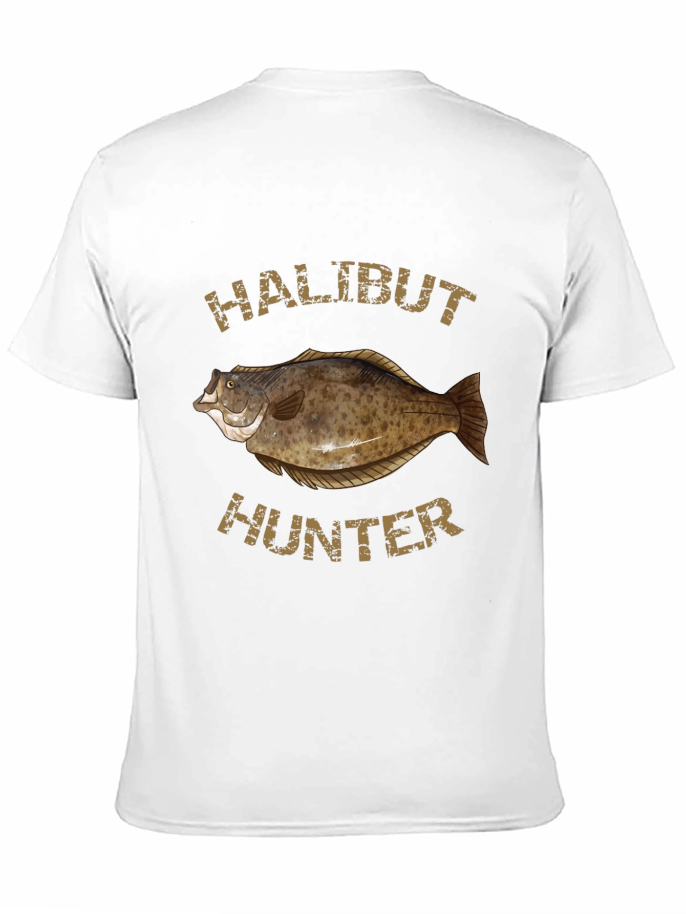Halibut Hunter Black T-Shirt: Fishing Apparel