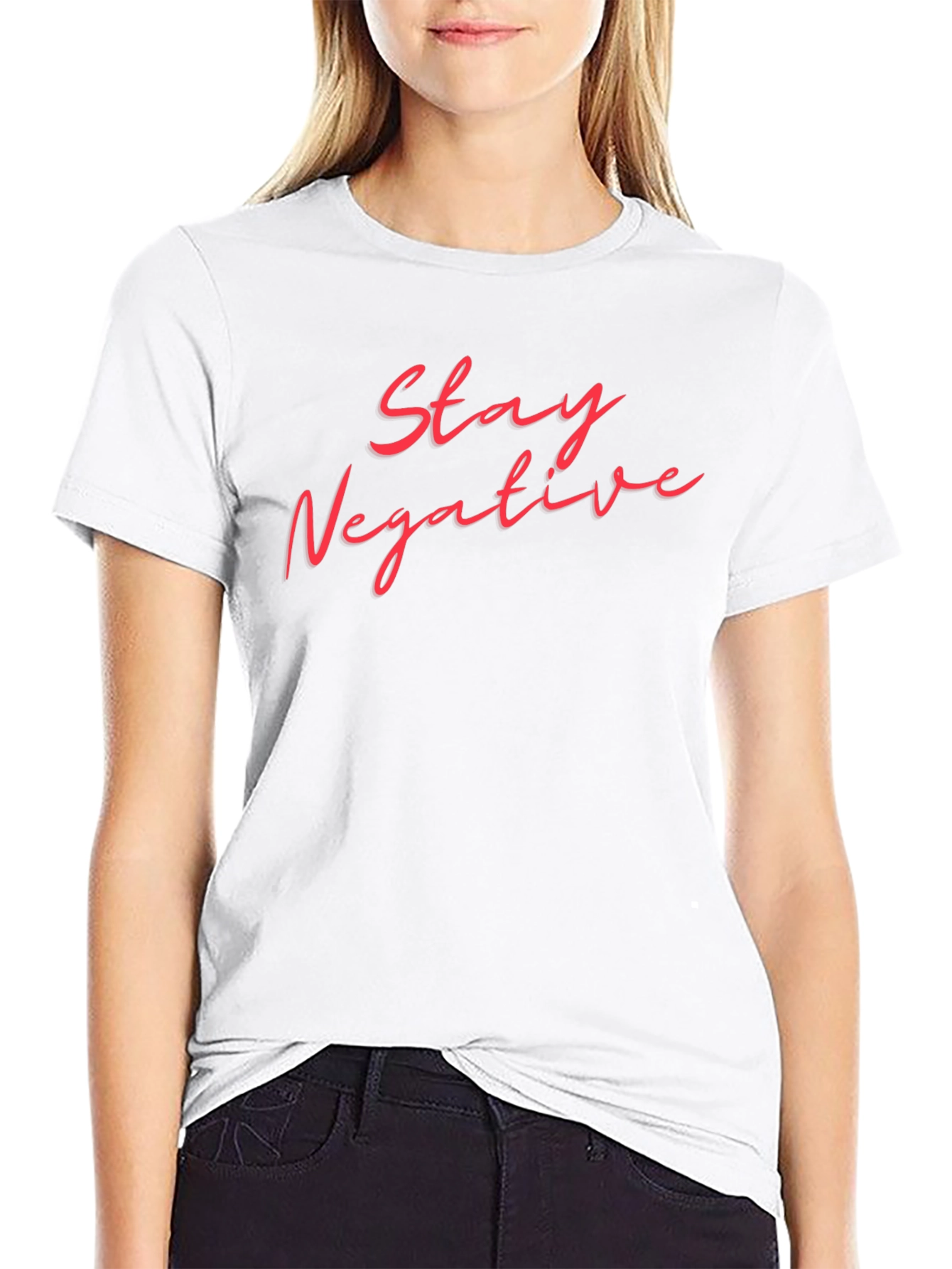 Stay Negative Graphic T-Shirt - Black