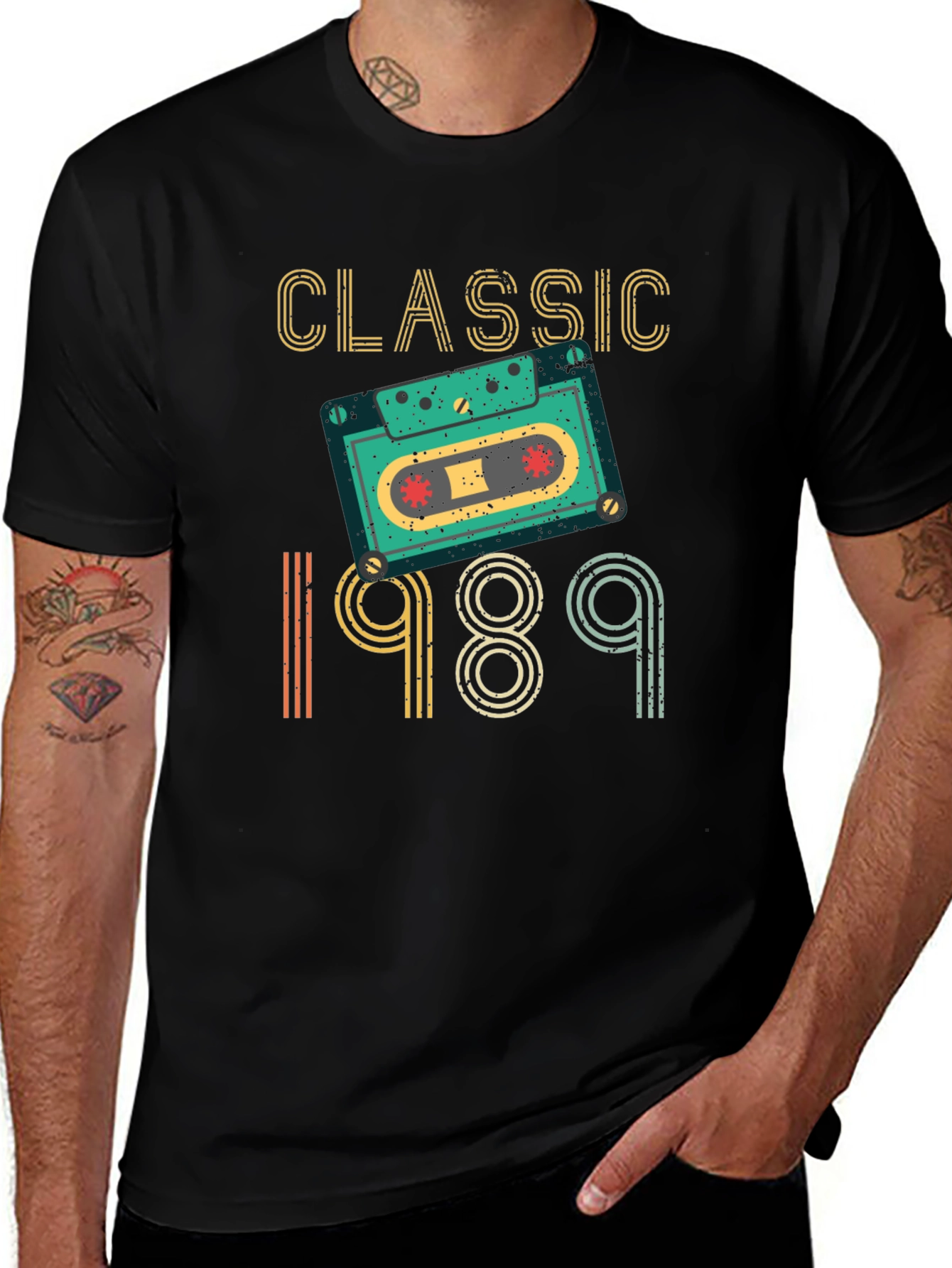 Classic 1989 Cassette Tape Graphic T-Shirt