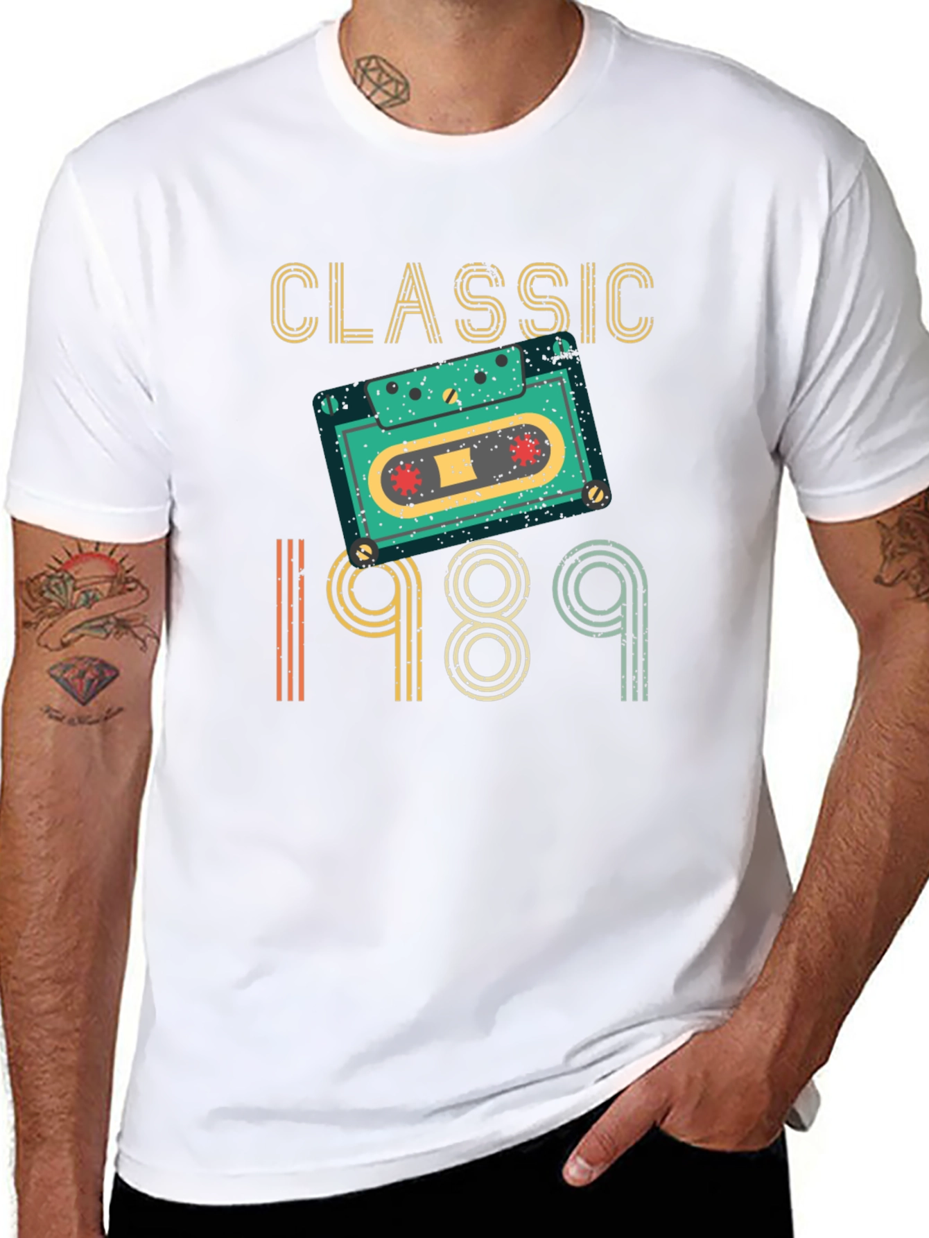 Classic 1989 Cassette Tape Graphic T-Shirt