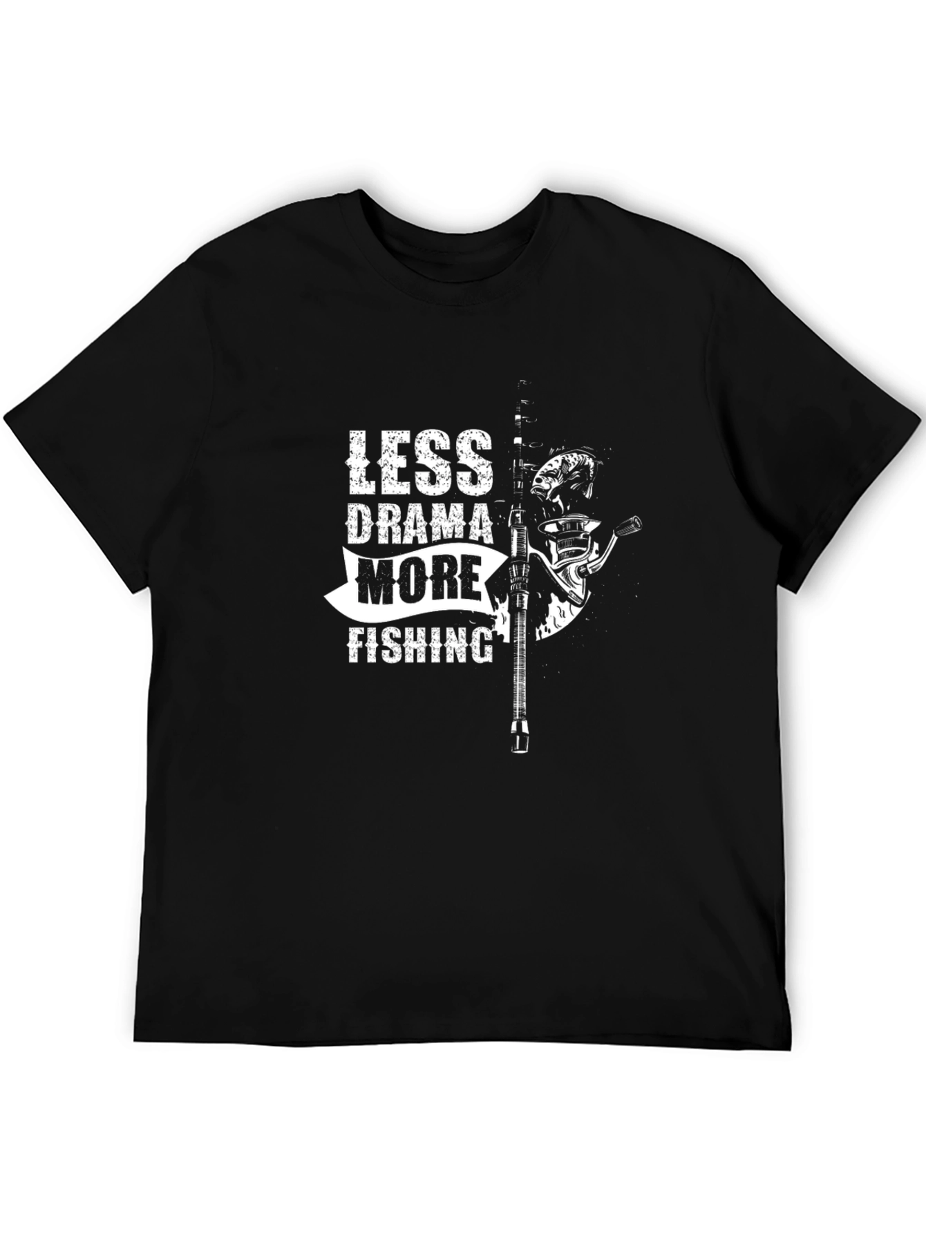 Less Drama More Fishing Graphic Tee