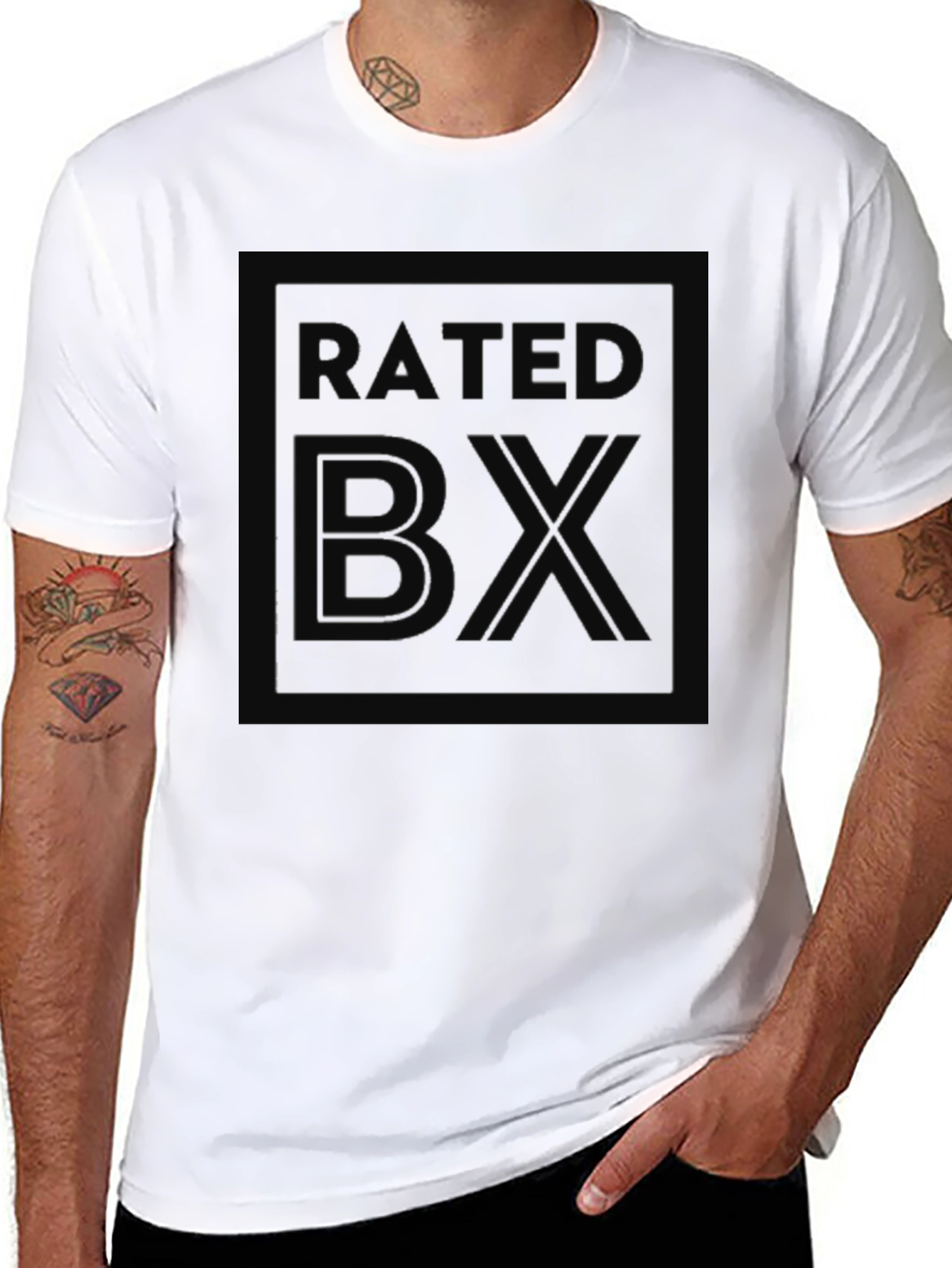 Rated BX Graphic Print Black T-Shirt