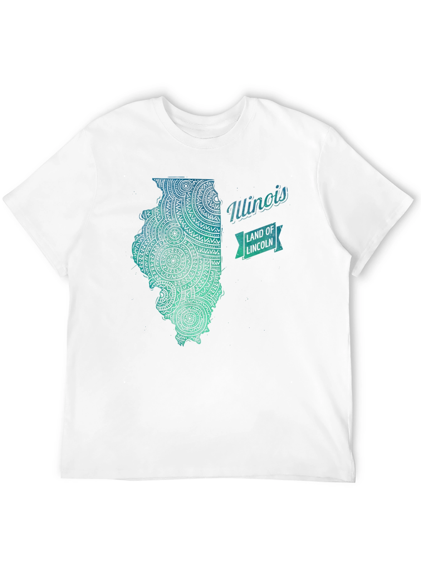 Illinois State Mandala Art T-Shirt