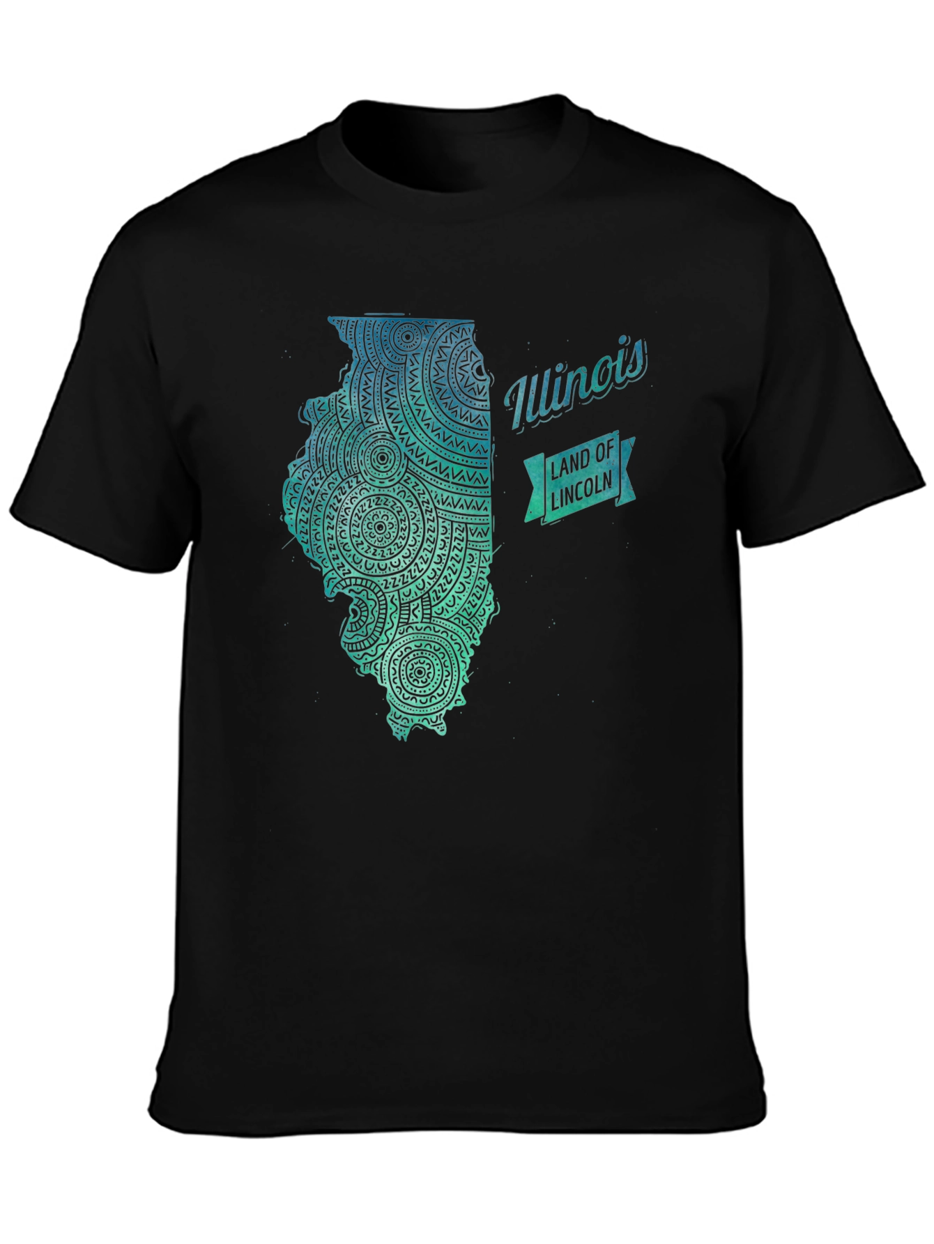 Illinois State Mandala Art T-Shirt