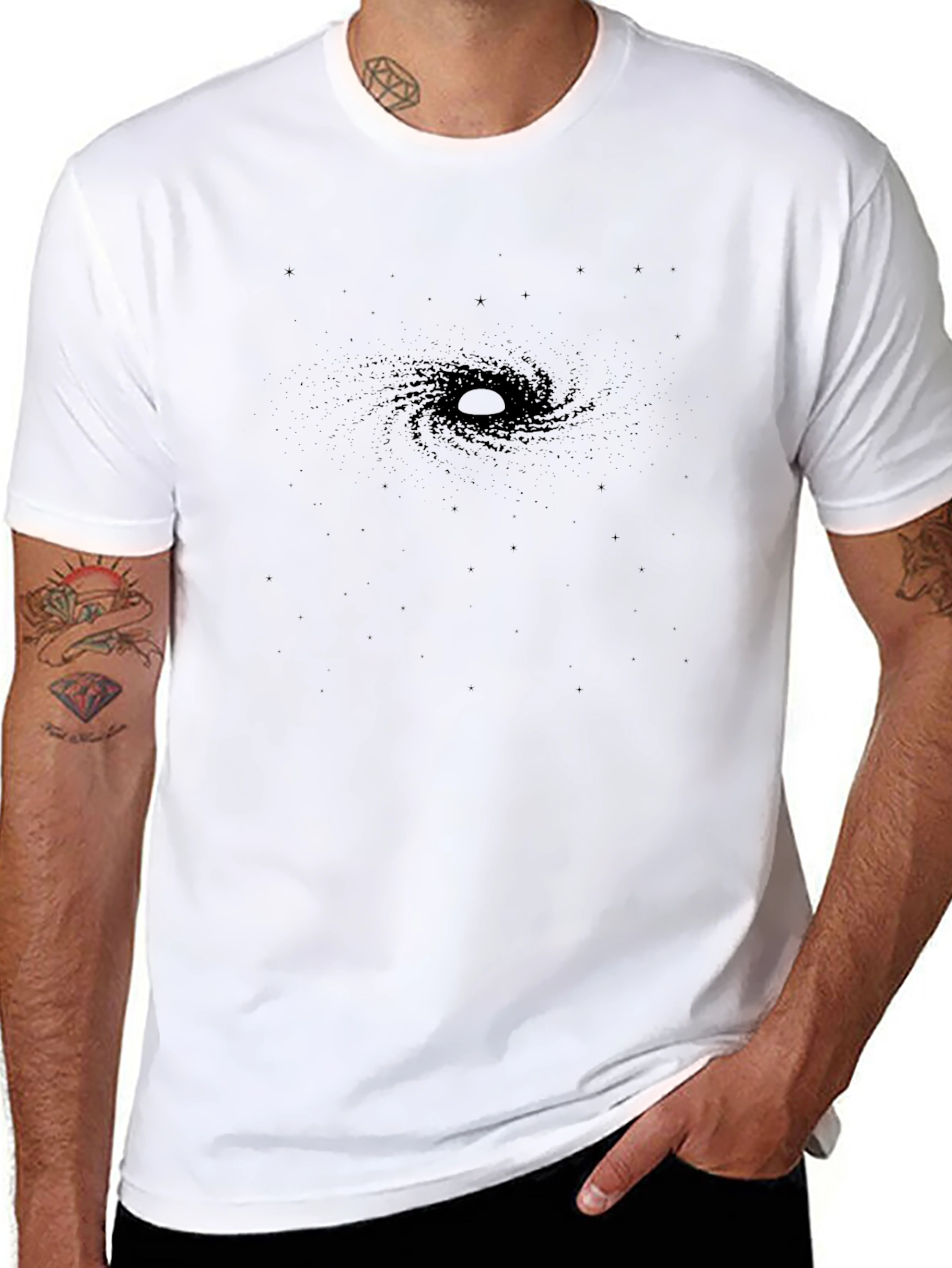 Black Hole Graphic Tee - Modern Style