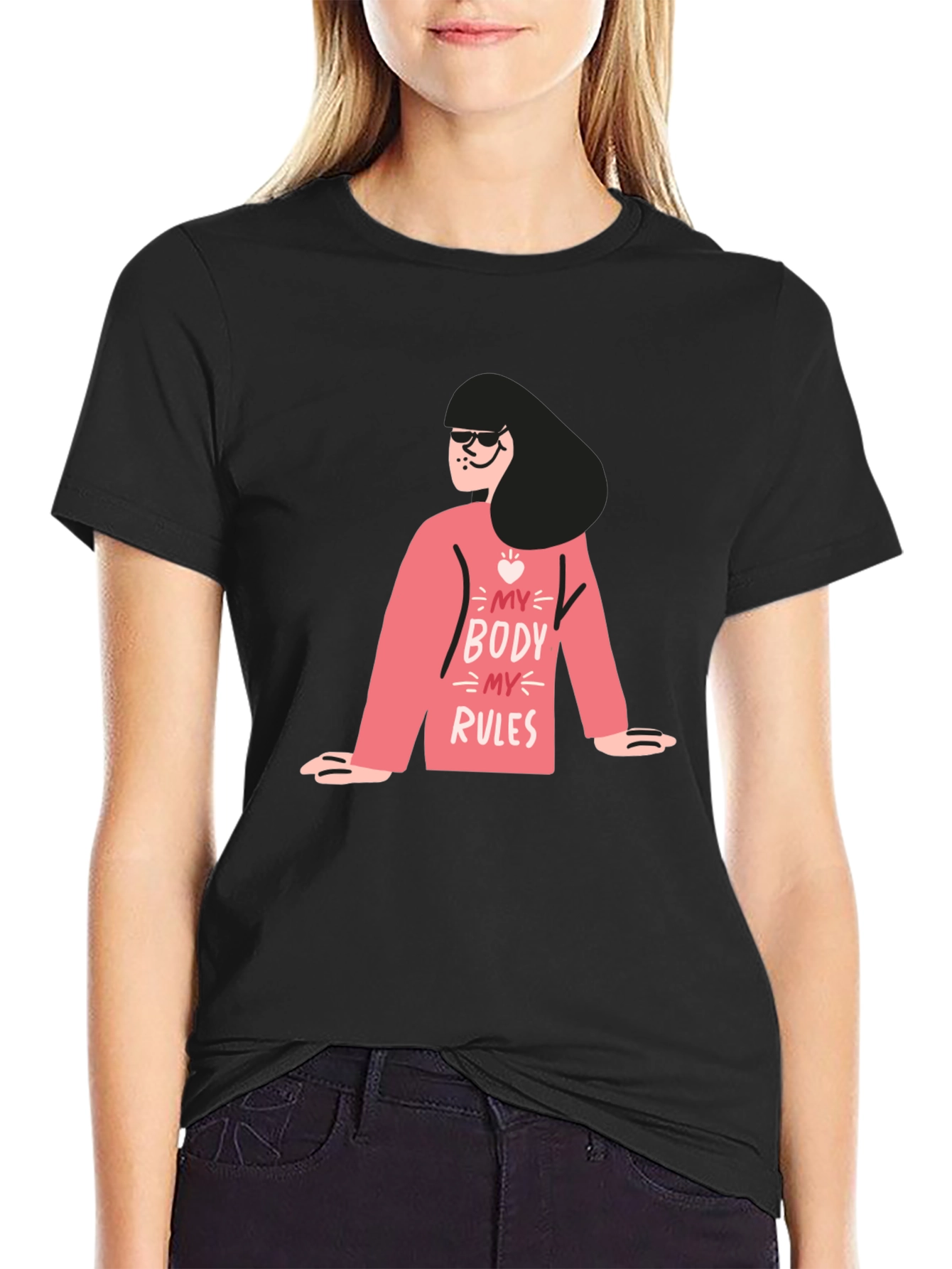 My Body My Rules Graphic Tee - Black