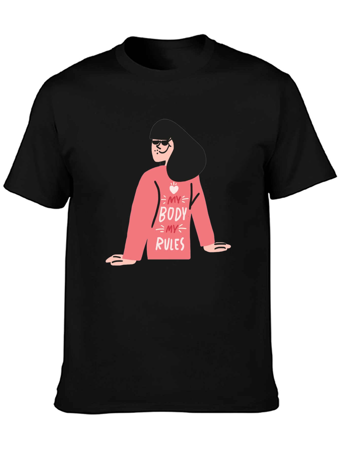 My Body My Rules Graphic Tee - Black