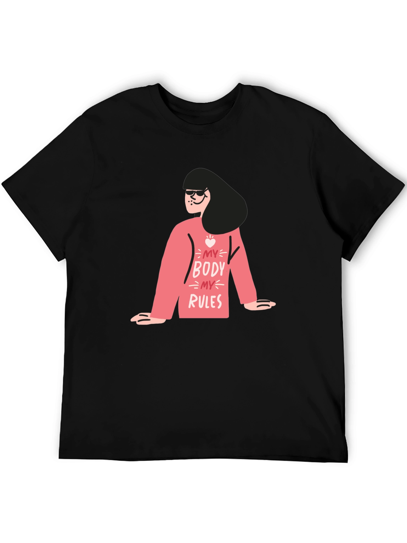 My Body My Rules Graphic Tee - Black