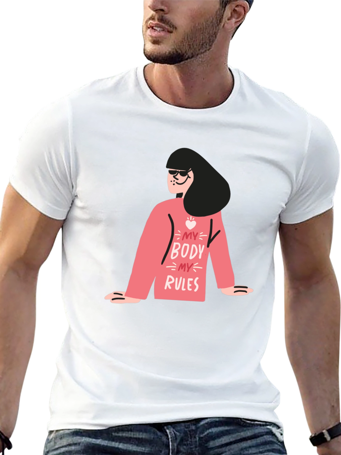 My Body My Rules Graphic Tee - Black